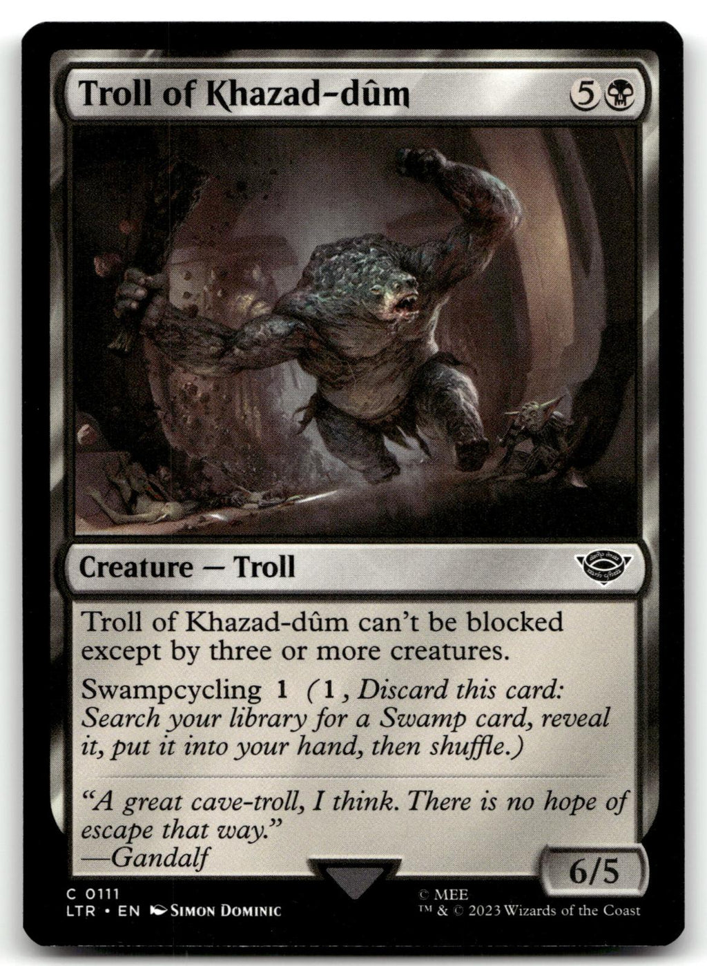 Troll of Khazad-dum 111 Universes Beyond: The Lord of the Rings: 