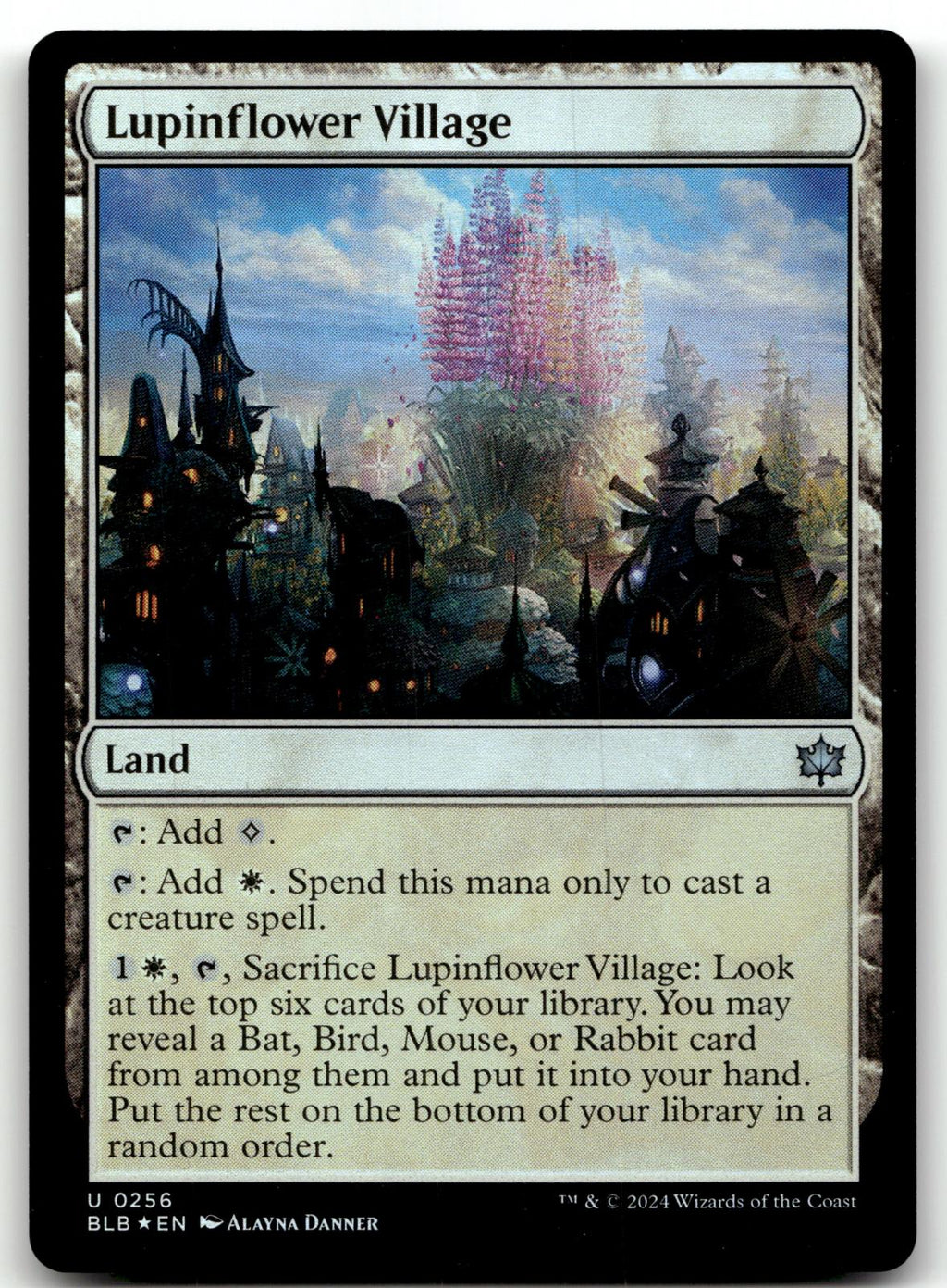 Lupinflower Village 256 Uncommon Bloomburrow Magic: The Gathering Foil Near Mint