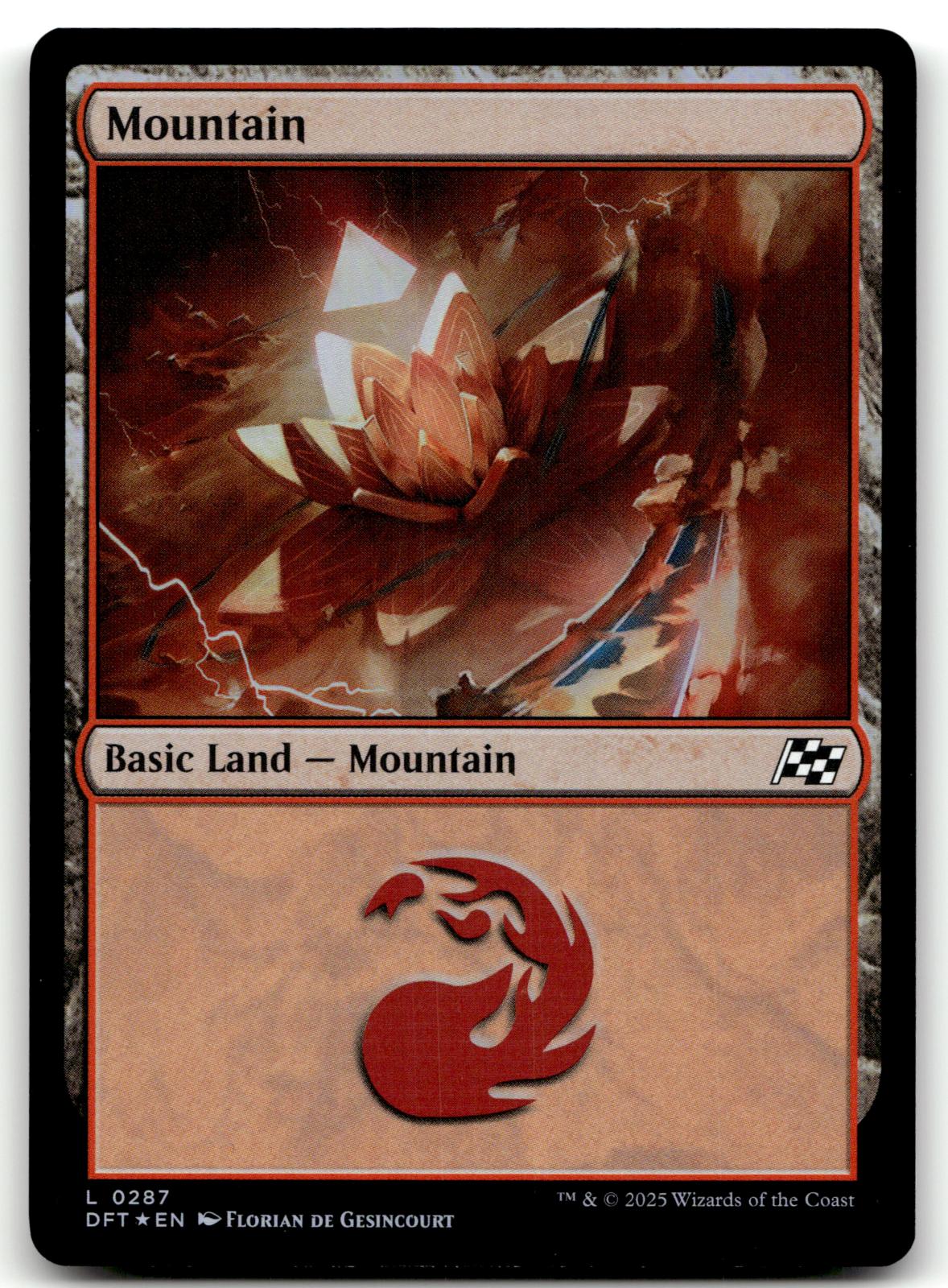 Mountain (0287) 287 Land Aetherdrift Magic: The Gathering Foil Near Mint