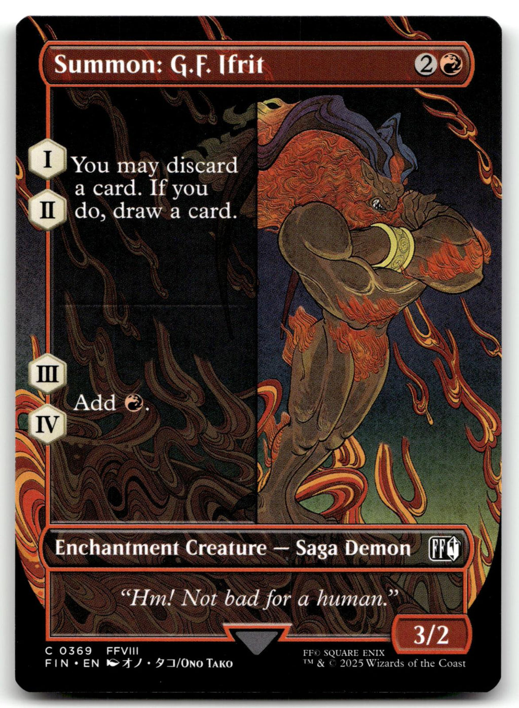 Summon: G.F. Ifrit (Borderless) 369 Common FINAL FANTASY Magic: The Gathering NM