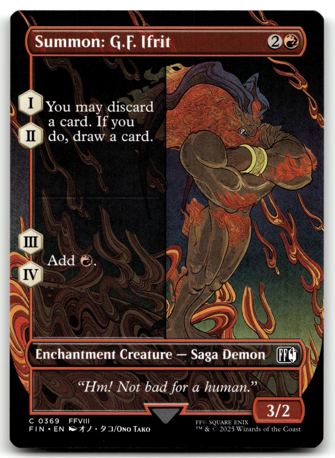 Summon: G.F. Ifrit (Borderless) 369 Common FINAL FANTASY Magic: The Gathering NM
