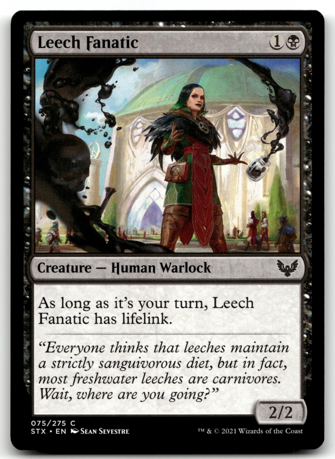 Leech Fanatic 75 Common Strixhaven: School of Mages Magic: The Gathering NM