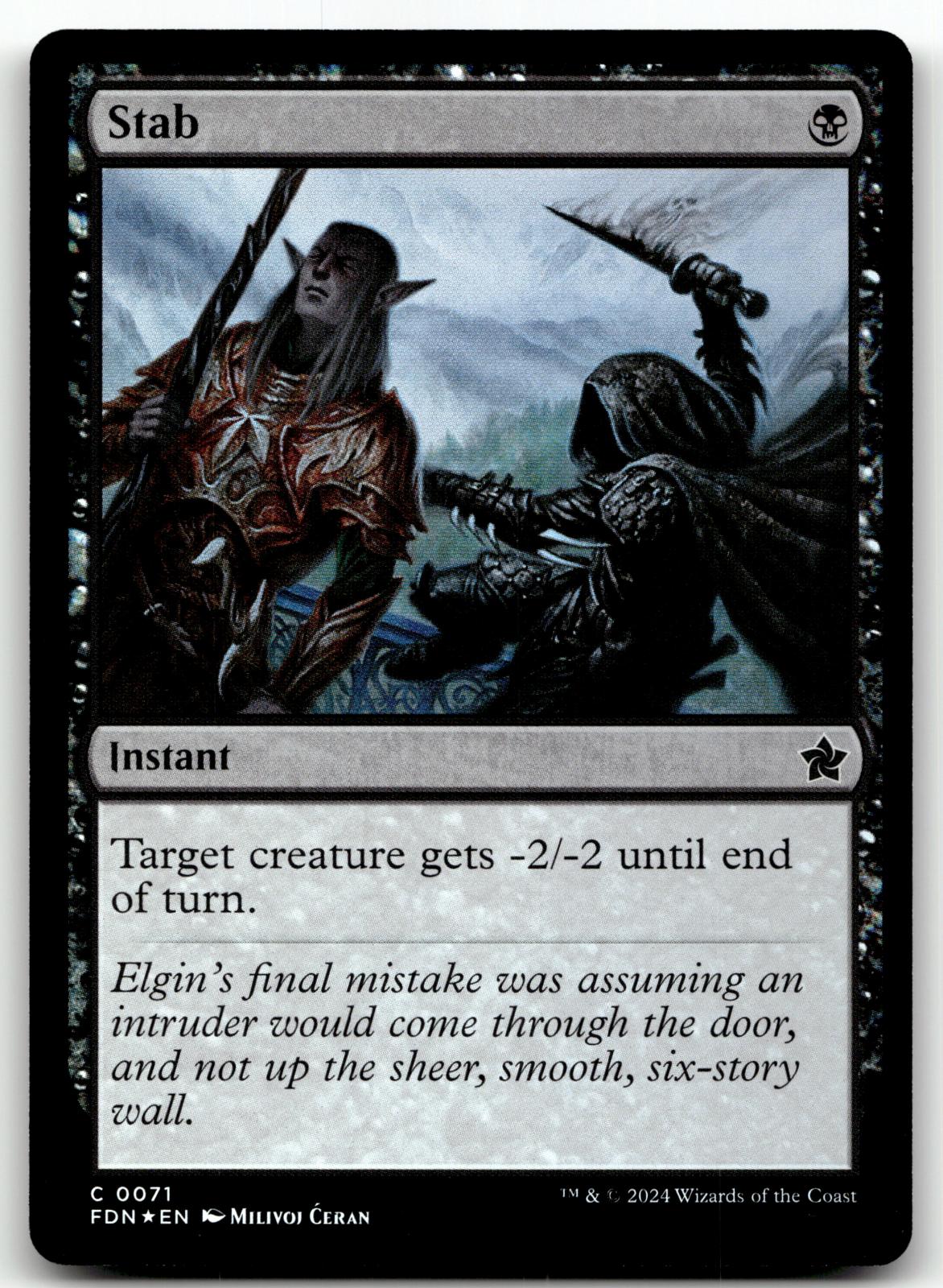 Stab 71 Common Foundations Magic: The Gathering Foil Near Mint