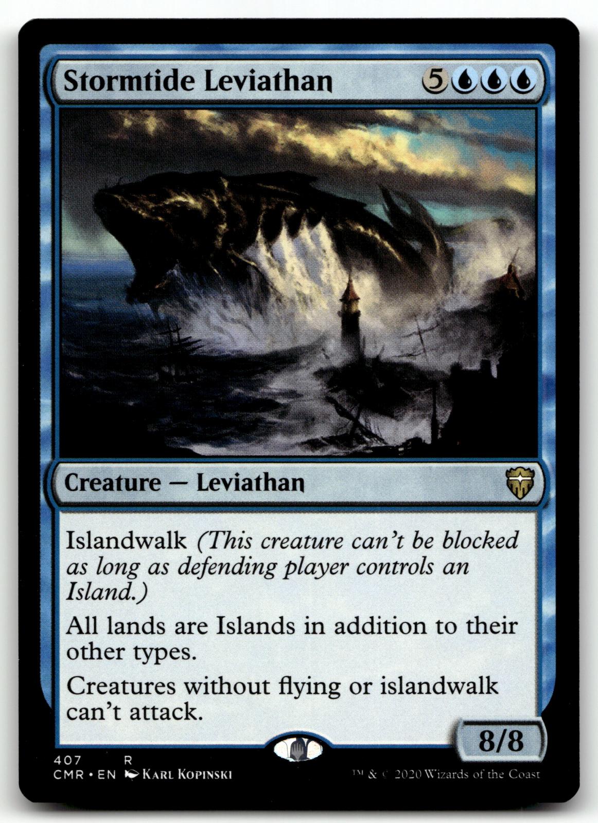 Stormtide Leviathan 407 Rare Commander Legends Magic: The Gathering Near Mint