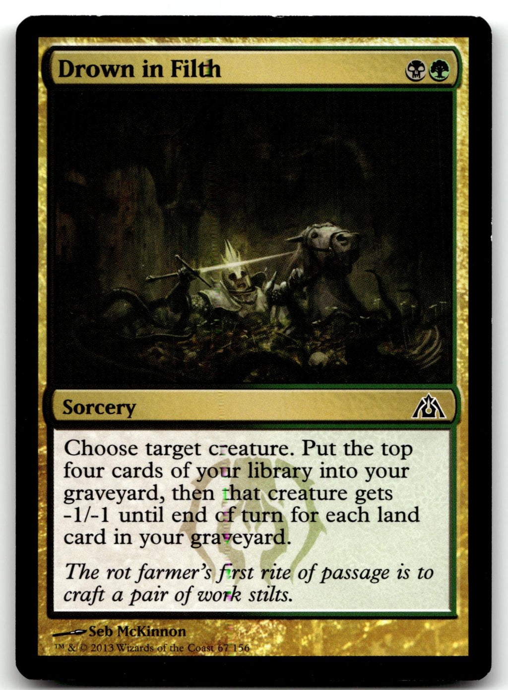 Drown in Filth 67 Common Dragon's Maze Magic: The Gathering Near Mint