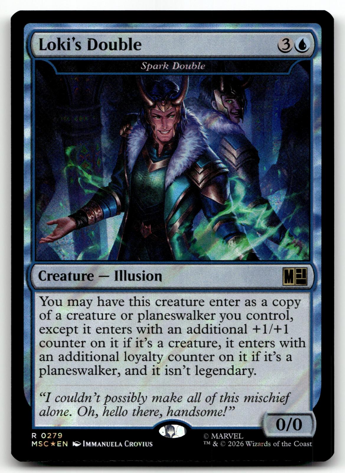 Loki's Double - Spark Double (Surge Foil) 279 Holo Commander: Marvel 