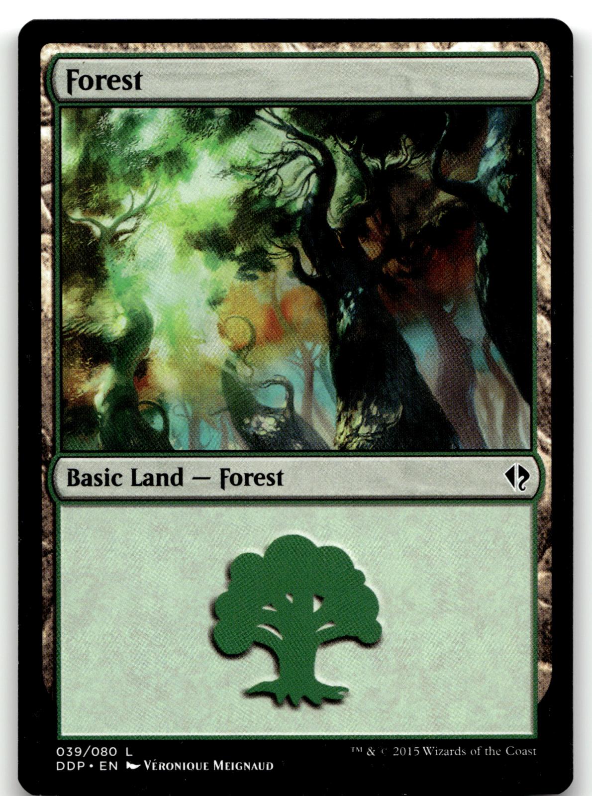 Forest (039) 39 Land Duel Decks: Zendikar vs. Eldrazi Magic: The Gathering NM