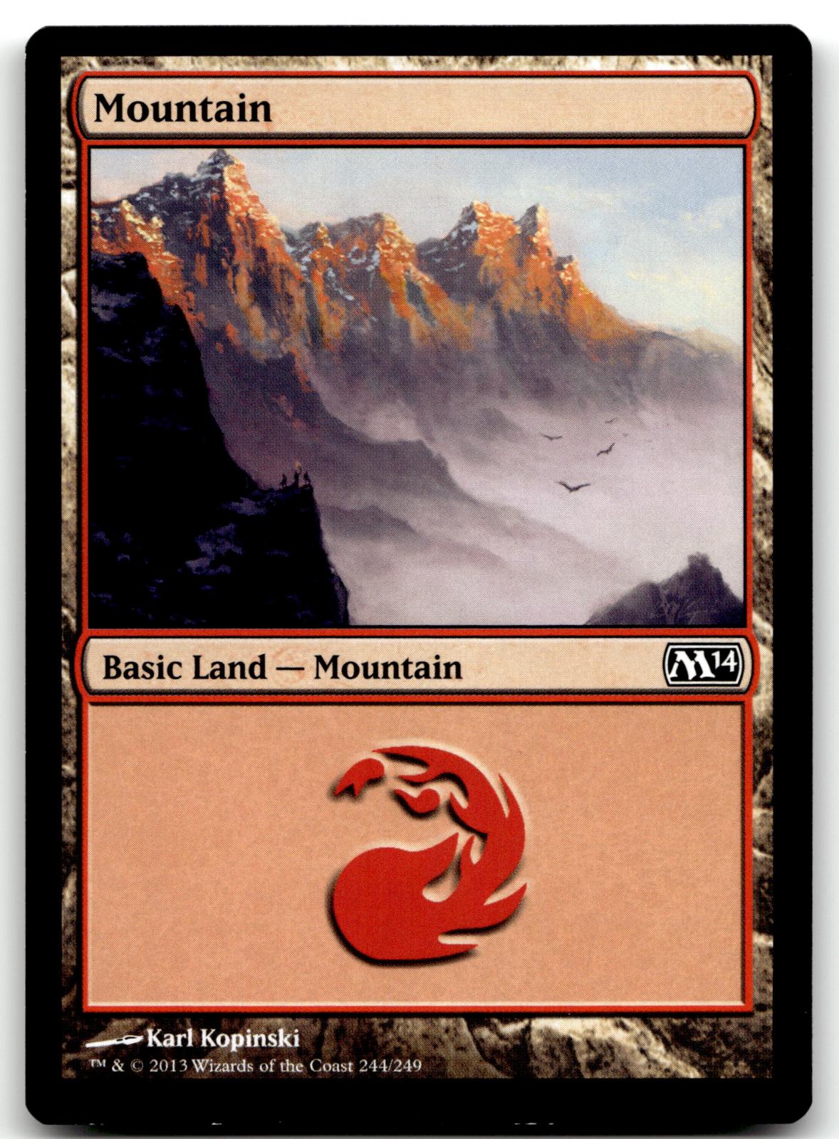 Mountain (244) 244 Land Magic 2014 (M14) Magic: The Gathering Near Mint