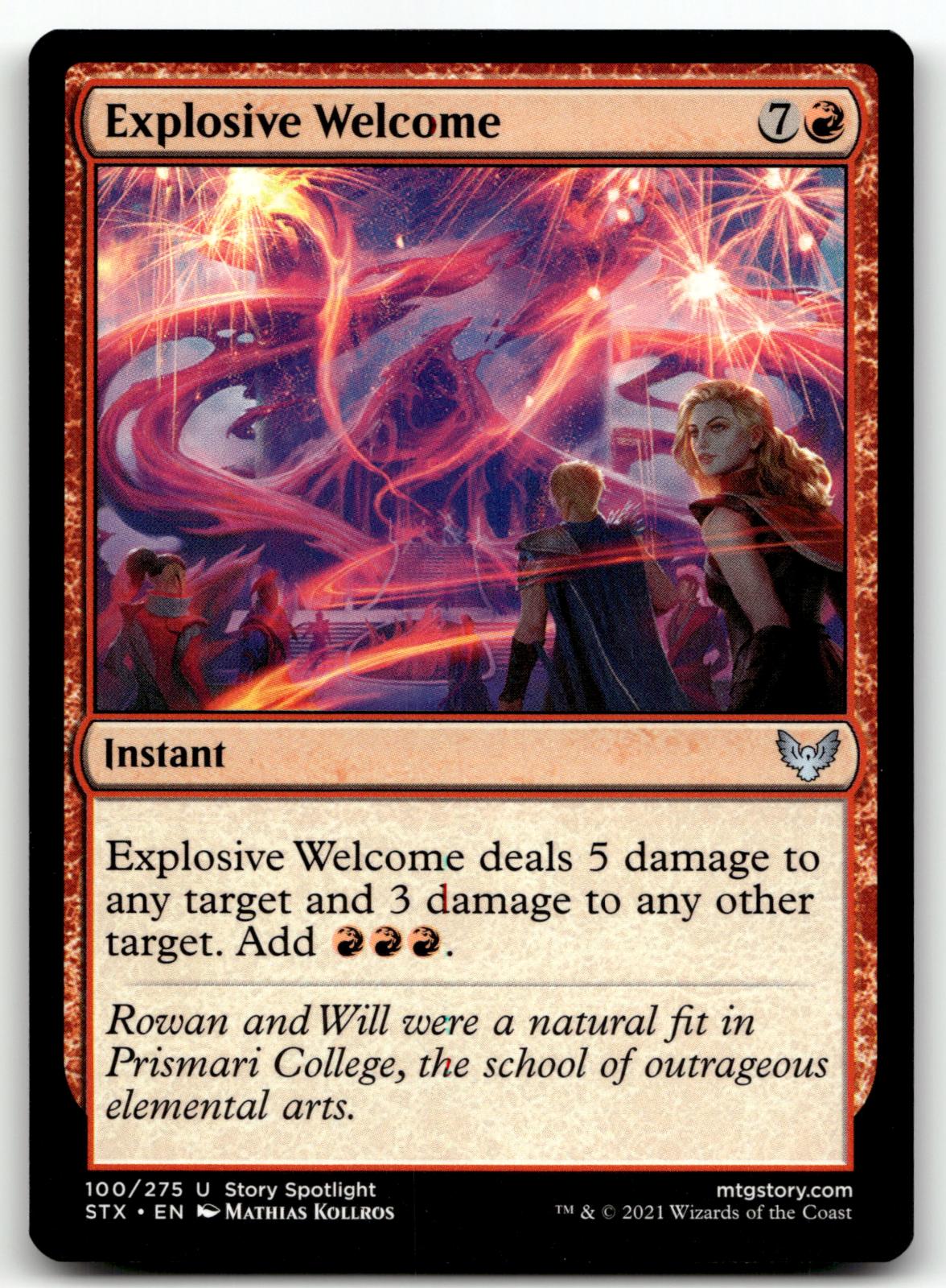 Explosive Welcome 100 Strixhaven: School of Mages Magic: The Gathering NM