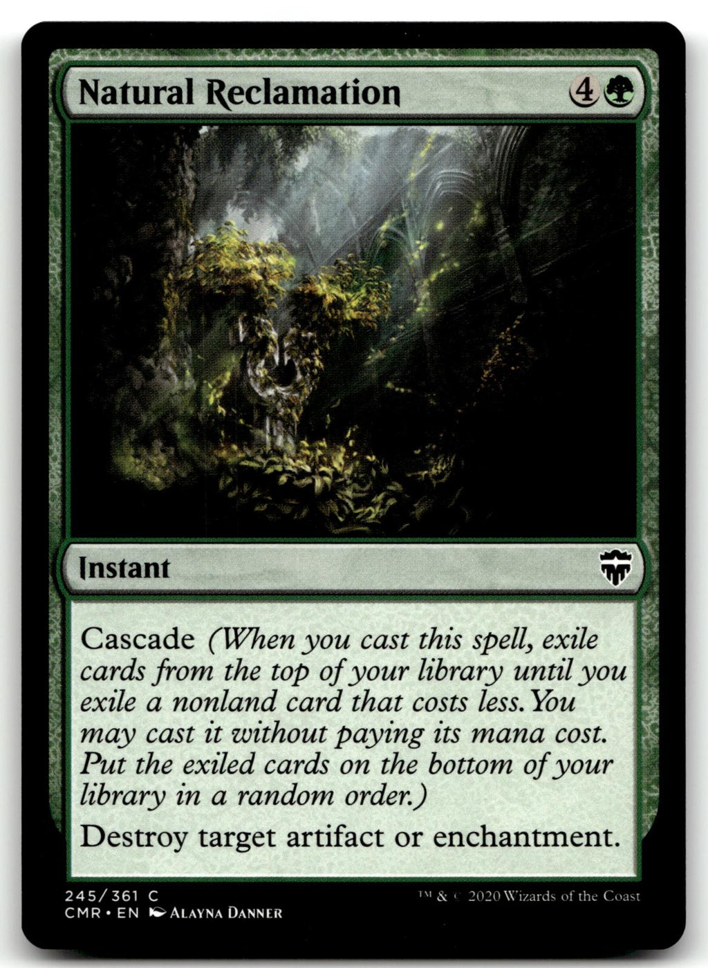 Natural Reclamation 245 Common Commander Legends Magic: The Gathering Near Mint