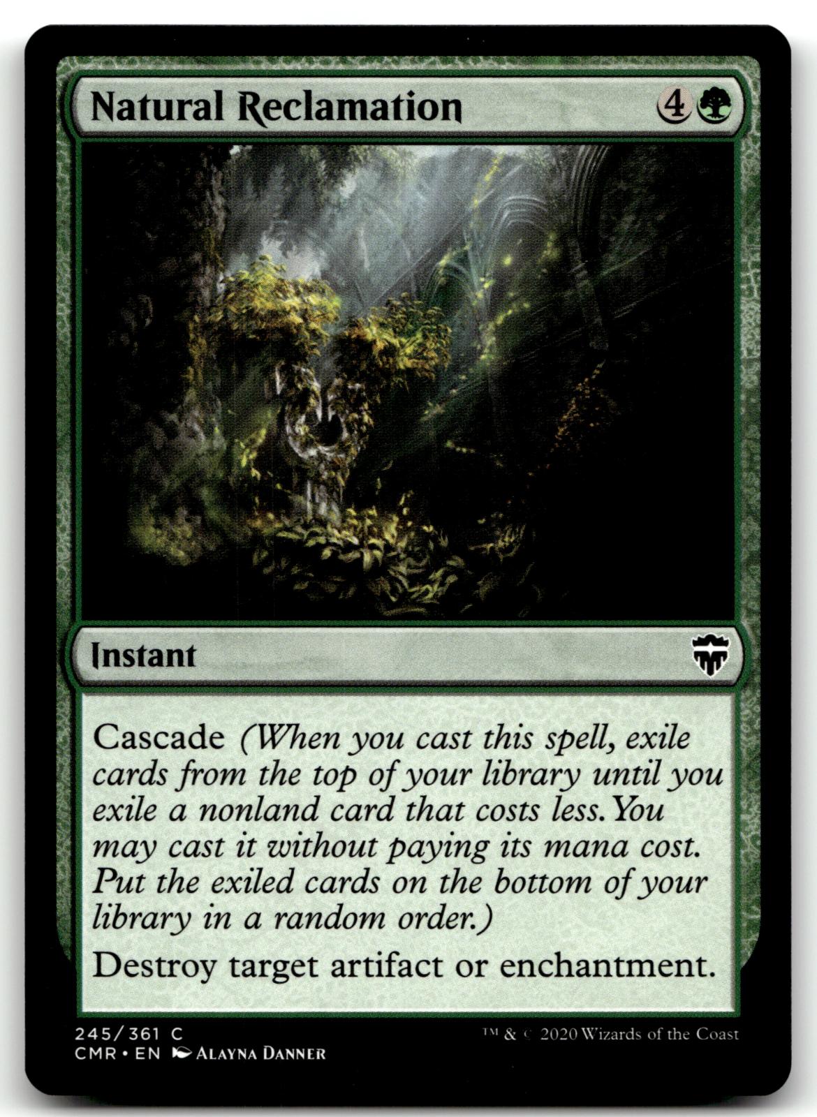 Natural Reclamation 245 Common Commander Legends Magic: The Gathering Near Mint