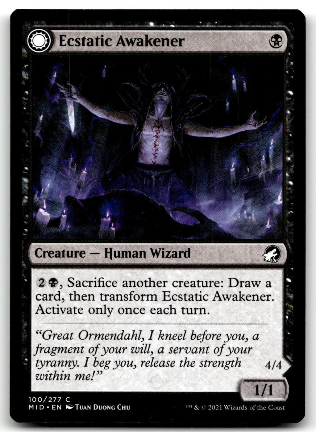 Ecstatic Awakener 100 Common Innistrad: Midnight Hunt Magic: The Gathering NM