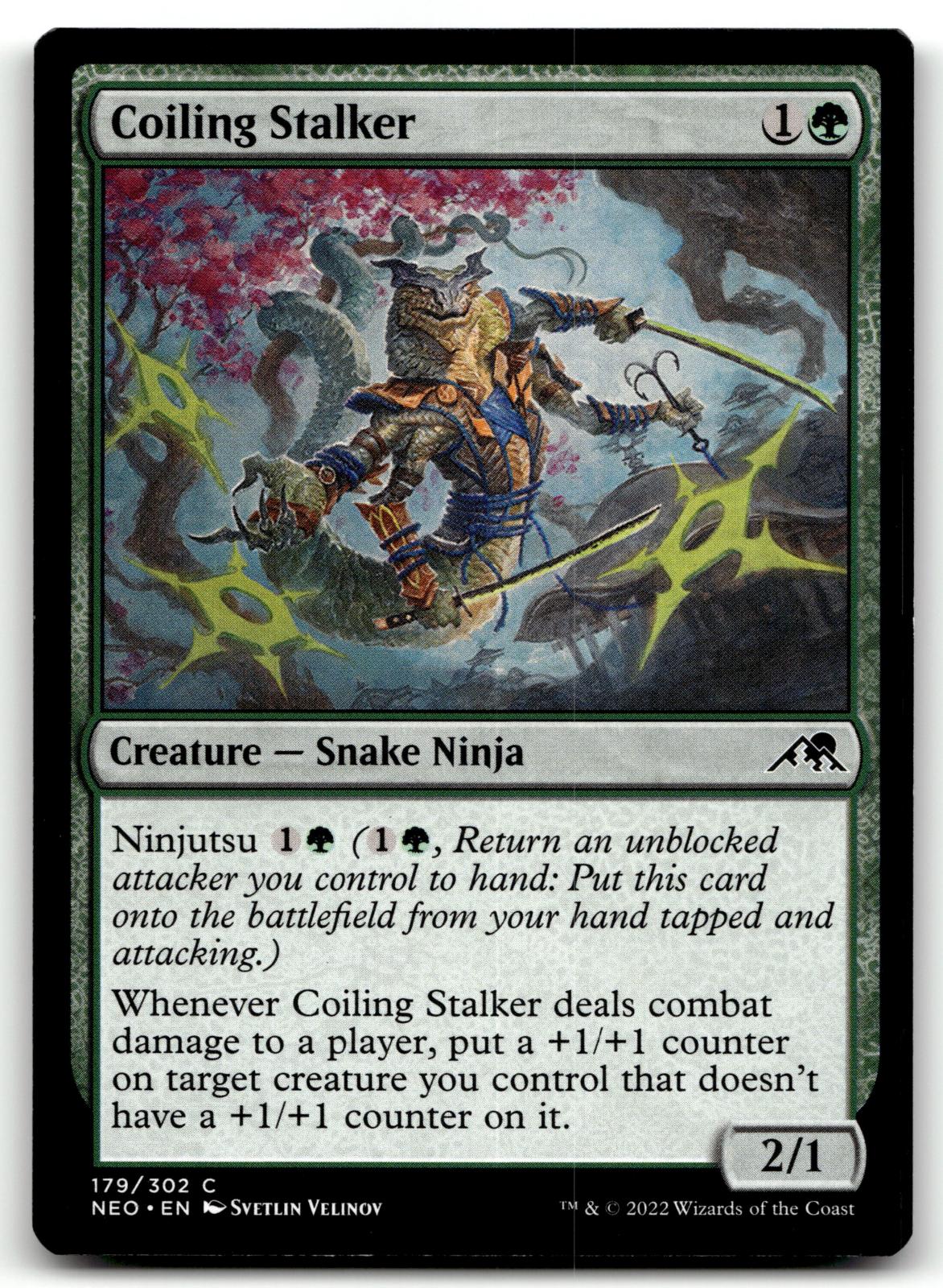 Coiling Stalker 179 Common Kamigawa: Neon Dynasty Magic: The Gathering Near Mint