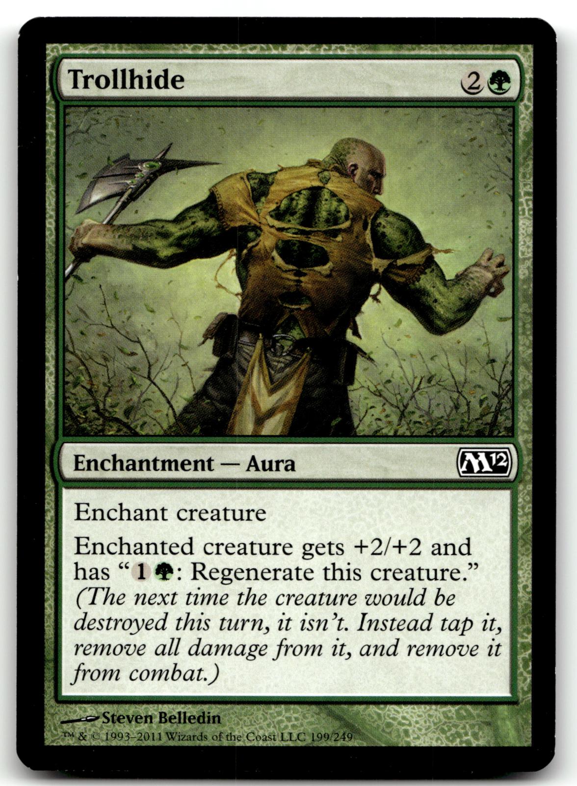 Trollhide 199 Common Magic 2012 (M12) Magic: The Gathering Near Mint