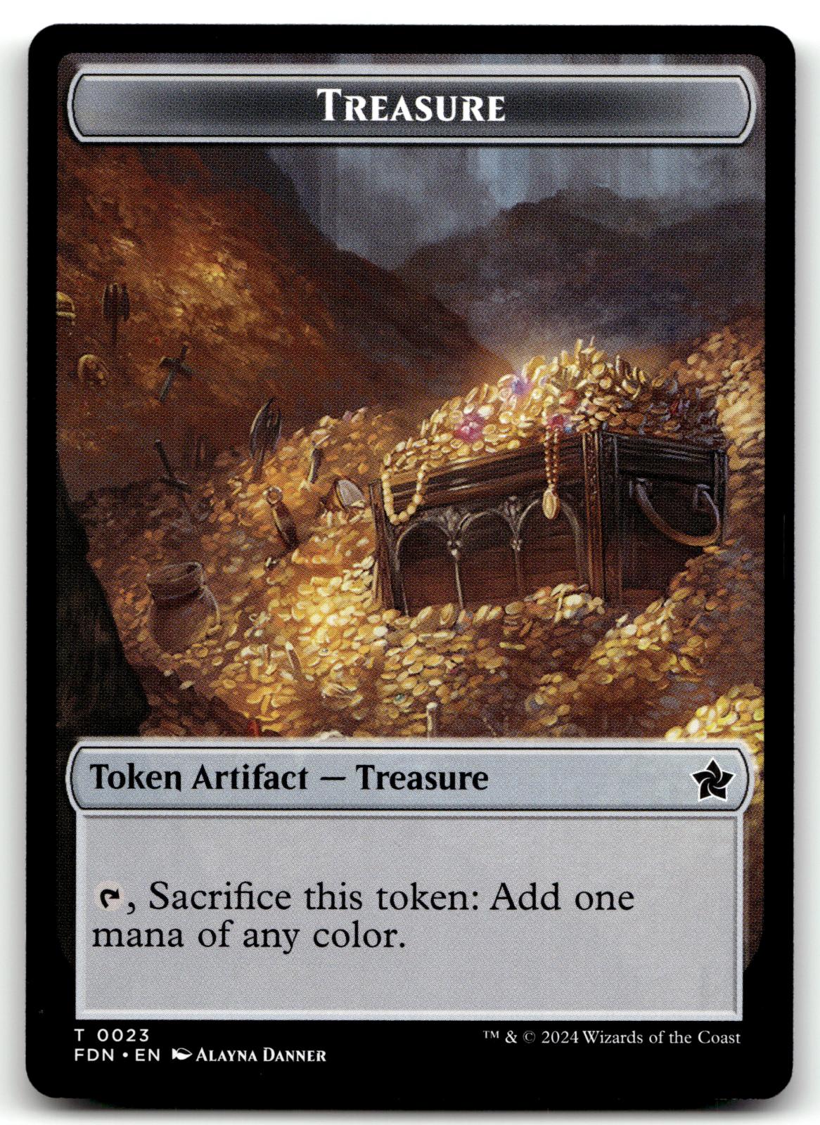 Treasure Token 12 Token Commander Legends Magic: The Gathering Near Mint