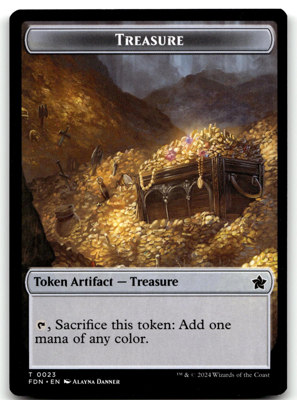 Food // Treasure Double-Sided Token 22 // 23 Foundations Magic: The Gathering NM