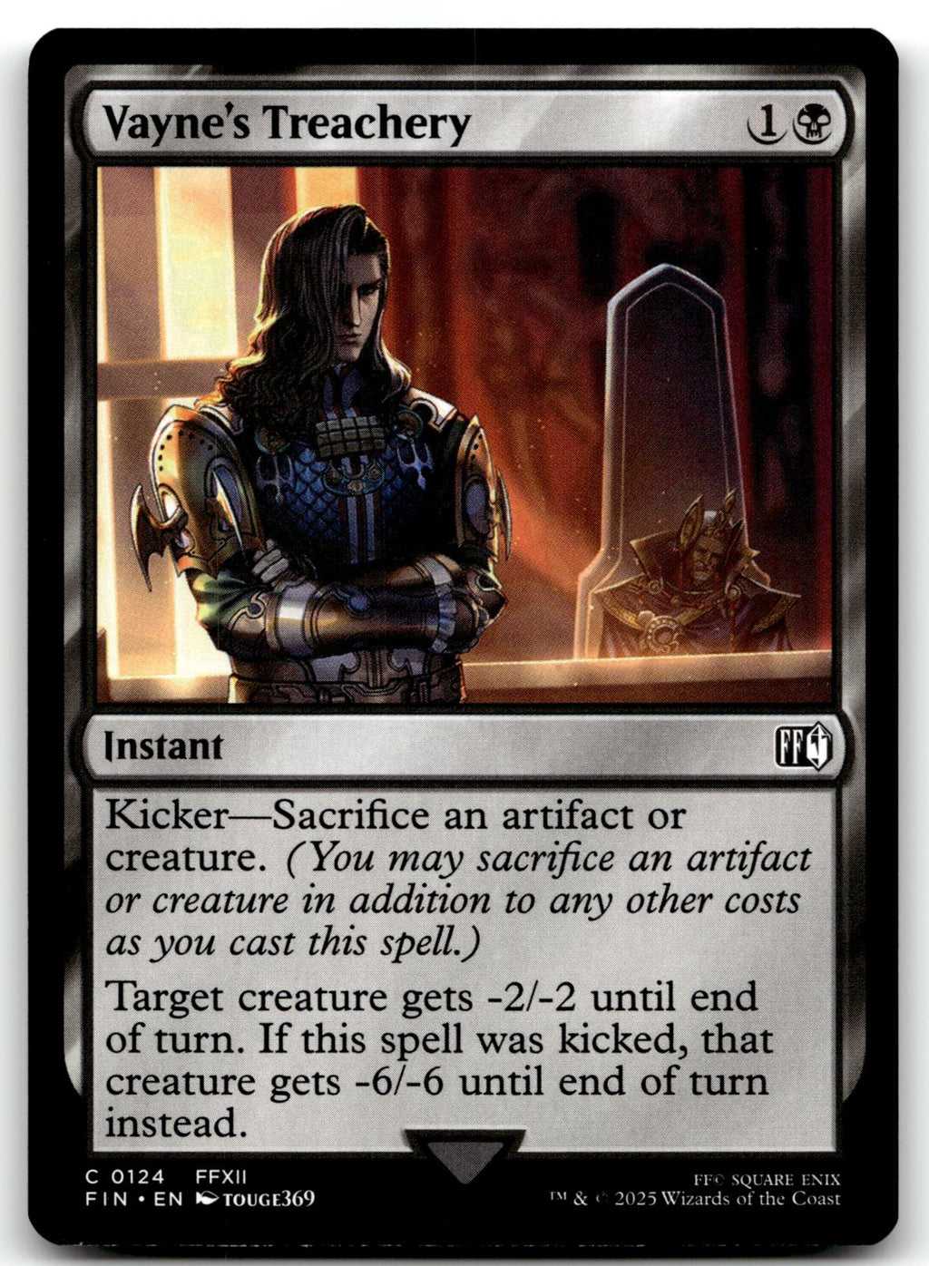 Vayne's Treachery 124 Common FINAL FANTASY Magic: The Gathering Near Mint