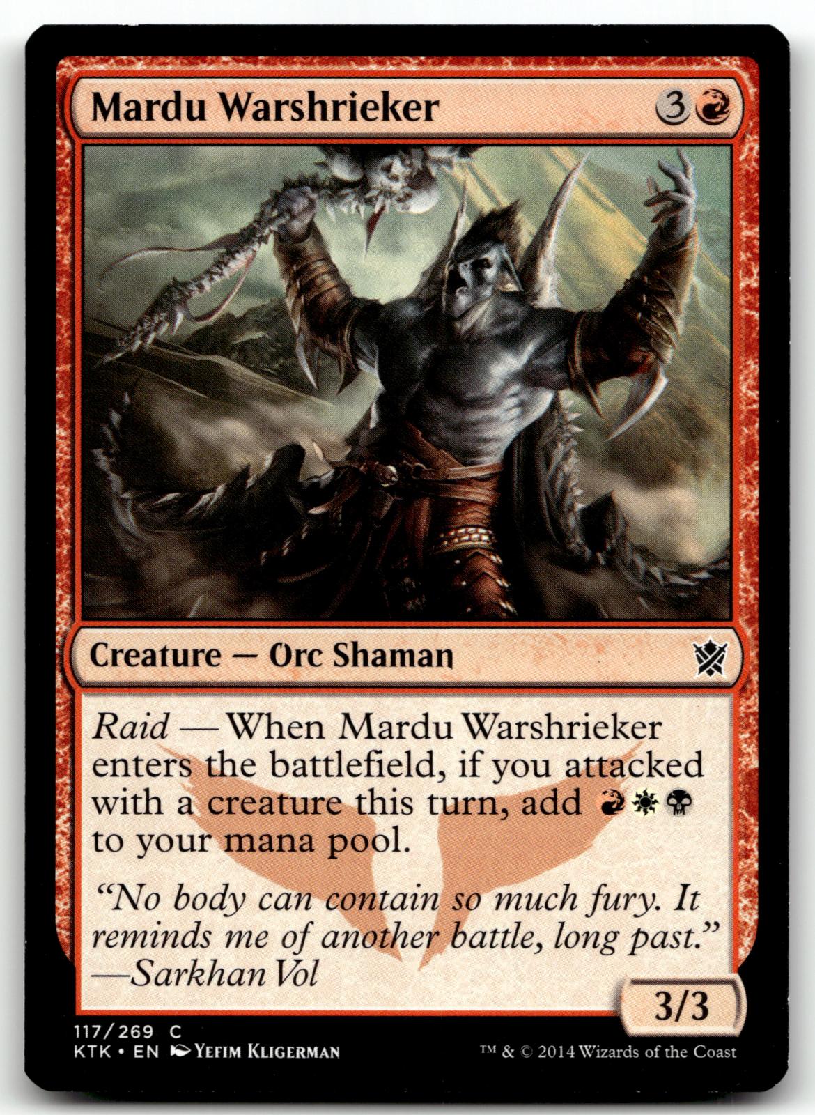Mardu Warshrieker 117 Common Khans of Tarkir Magic: The Gathering Near Mint