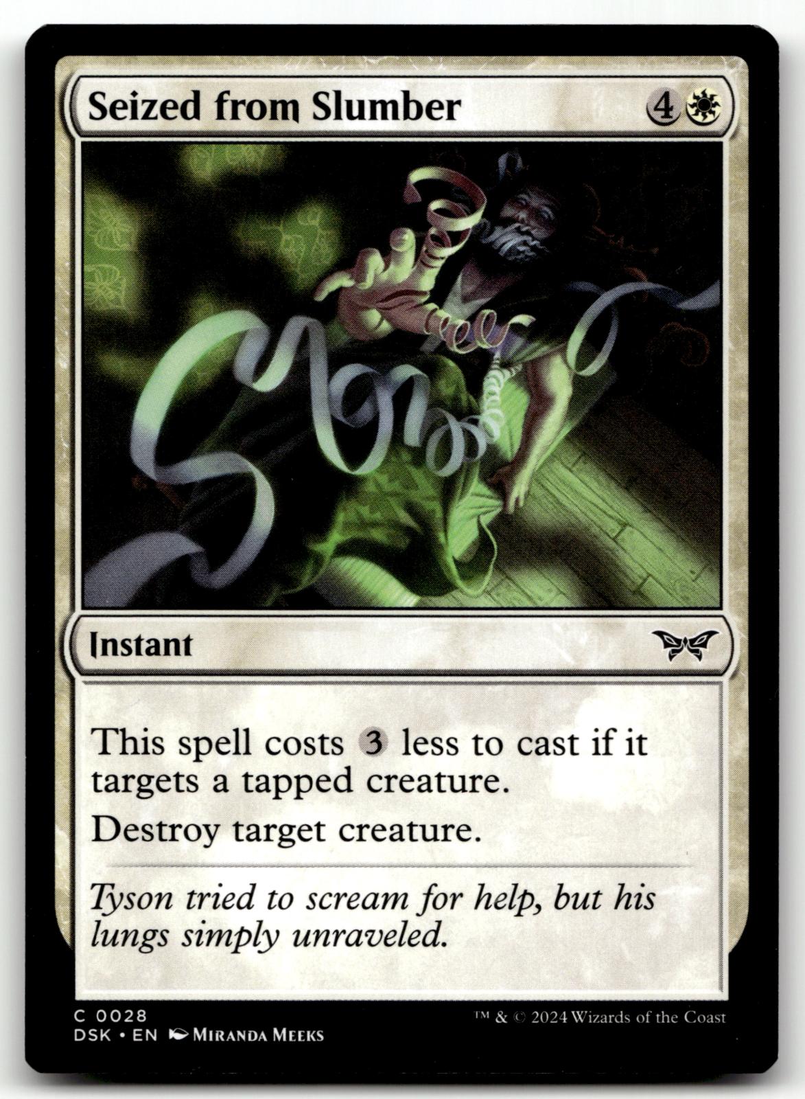 Seized from Slumber 28 Common Duskmourn: House of Horror Magic: The Gathering NM