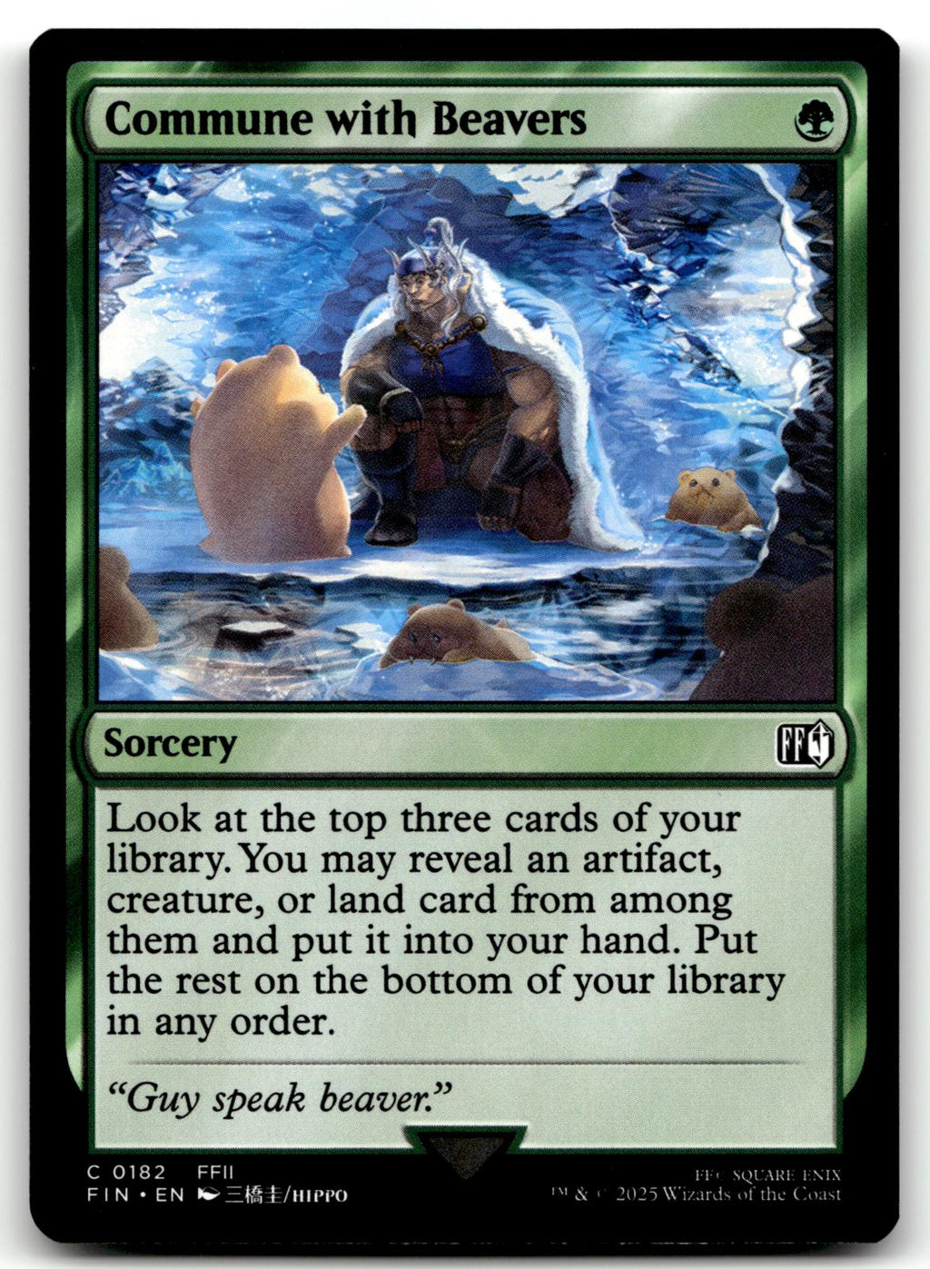 Commune with Beavers 182 Common FINAL FANTASY Magic: The Gathering Near Mint