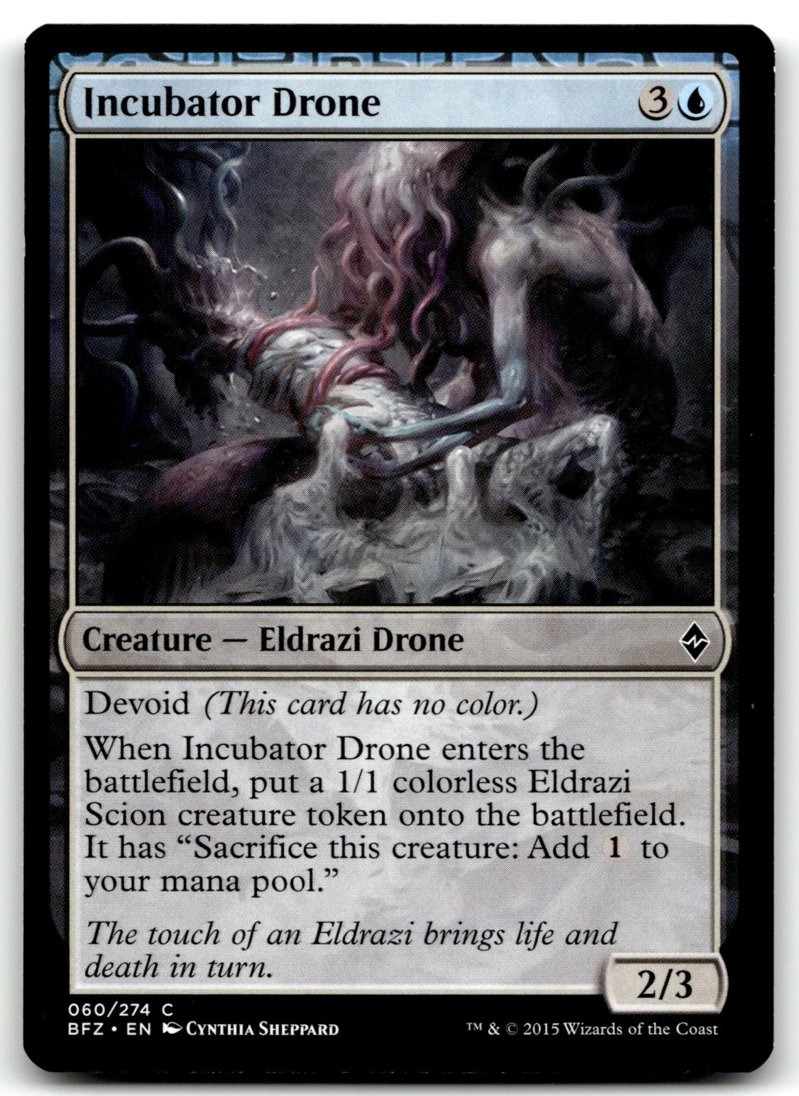 Incubator Drone 60 Common Battle for Zendikar Magic: The Gathering Near Mint