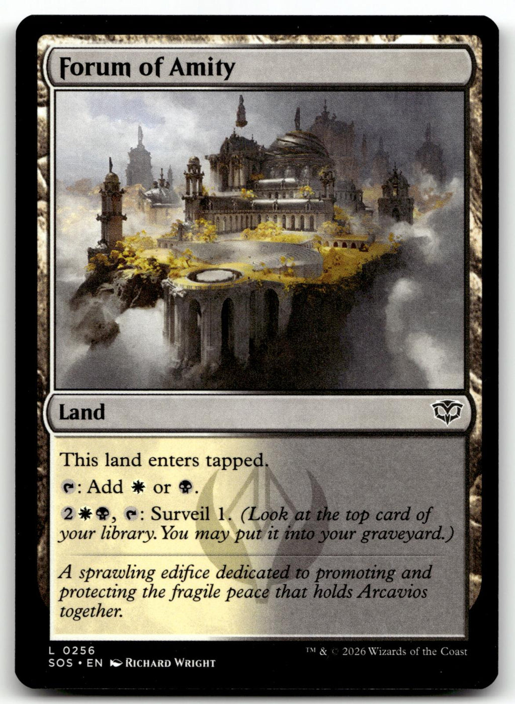 Forum of Amity 256 Land Secrets of Strixhaven Magic: The Gathering Near Mint