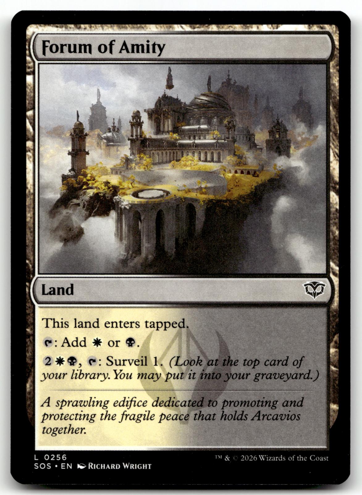 Forum of Amity 256 Land Secrets of Strixhaven Magic: The Gathering Near Mint