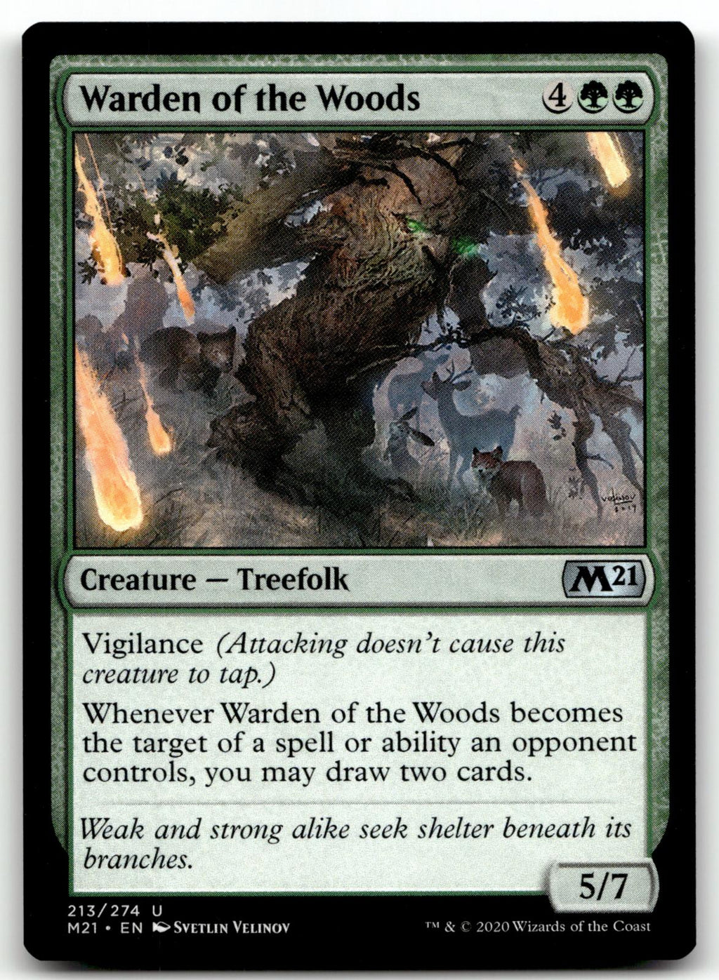 Warden of the Woods 213 Uncommon Core Set 2021 Magic: The Gathering Near Mint