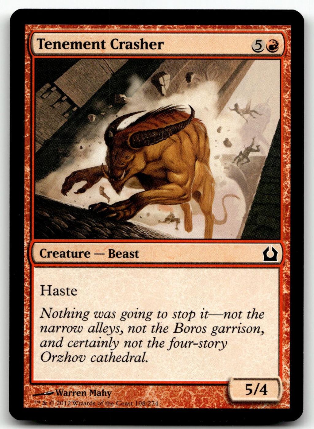 Tenement Crasher 108 Common Return to Ravnica Magic: The Gathering Near Mint