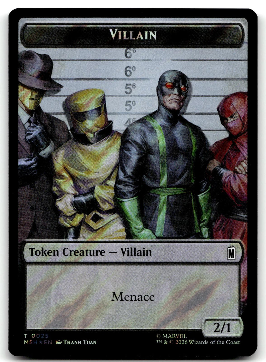 Shapeshifter (018) // Villain (025) Double-Sided Token (Surge Foil) 18- 25 Holo