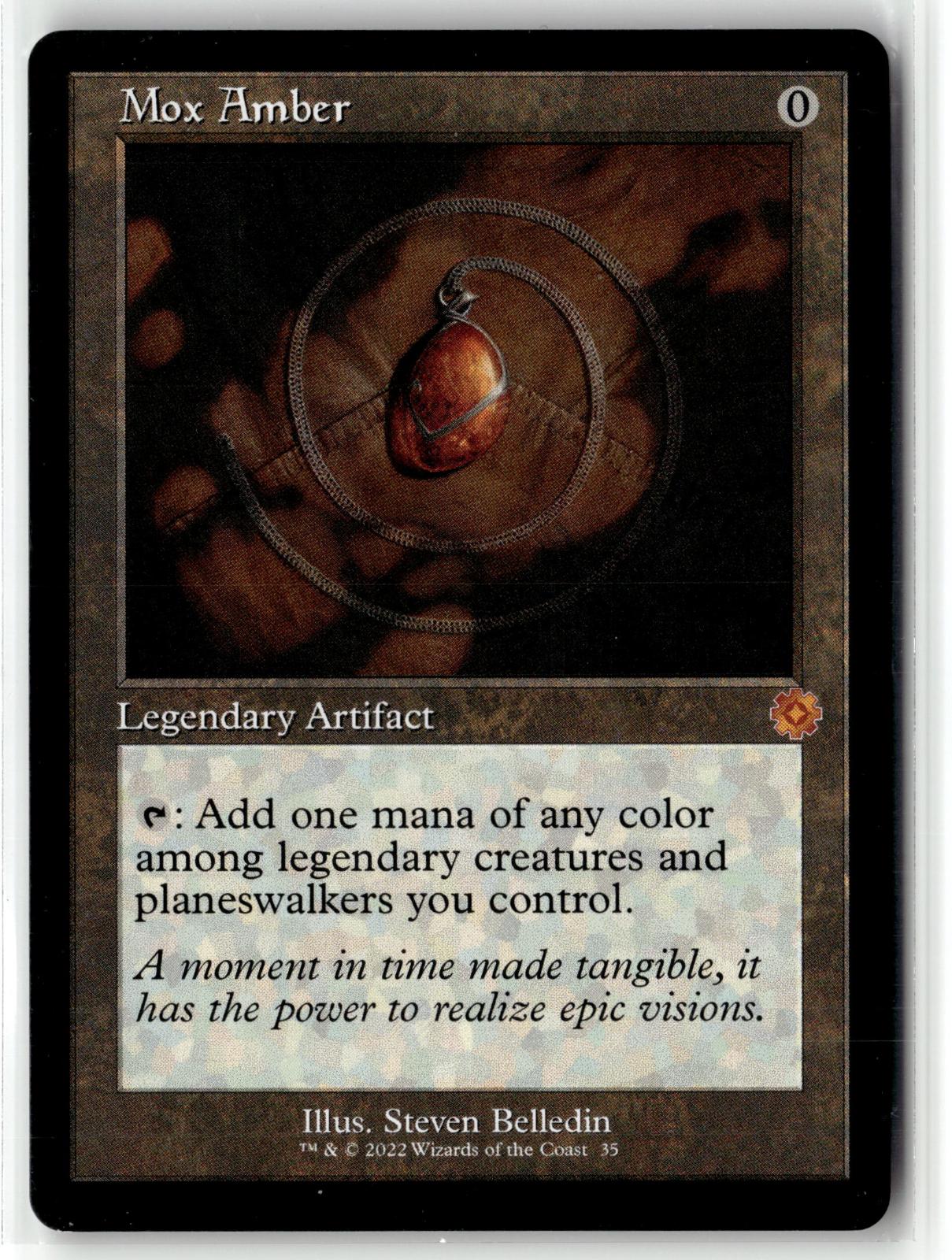 Mox Amber 35 The Brothers' War: Retro Frame Artifacts Magic: The Gathering NM