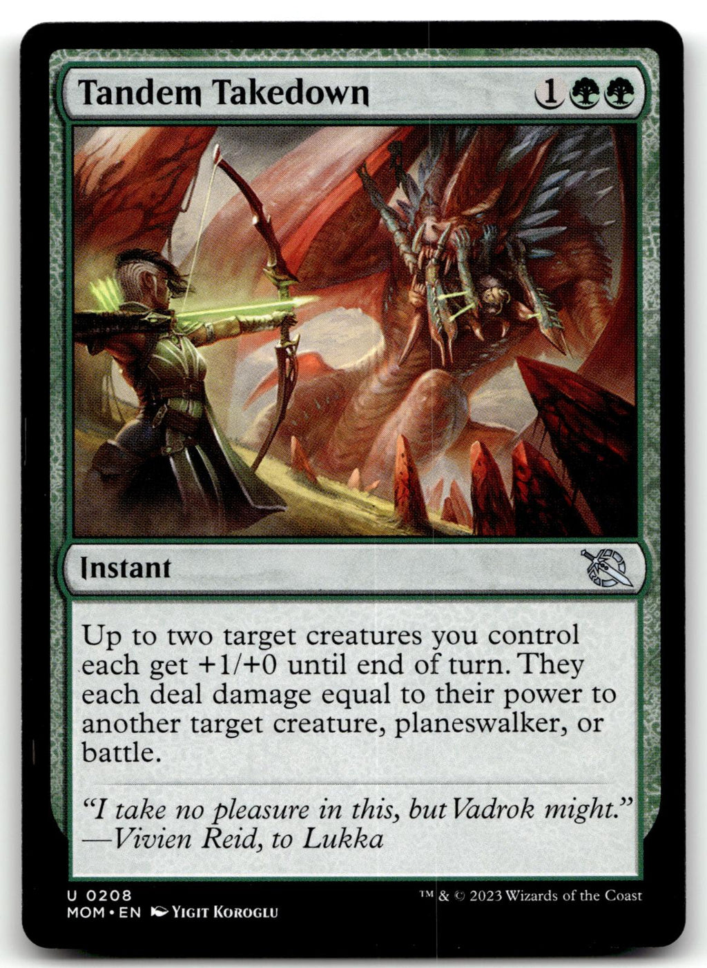Tandem Takedown 208 Uncommon March of the Machine Magic: The Gathering Near Mint