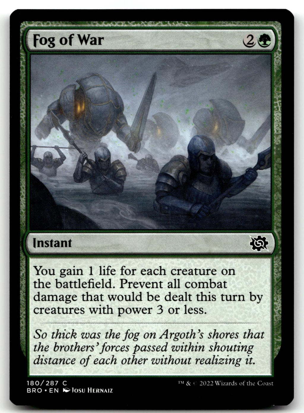 Fog of War 180 Common The Brothers' War Magic: The Gathering Near Mint