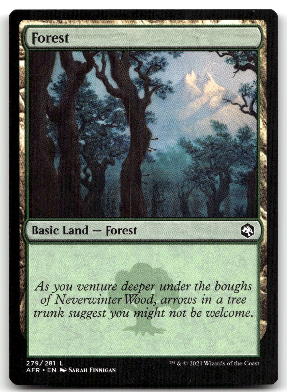 Forest (279) 279 Land Adventures in the Forgotten Realms Magic: The Gathering NM