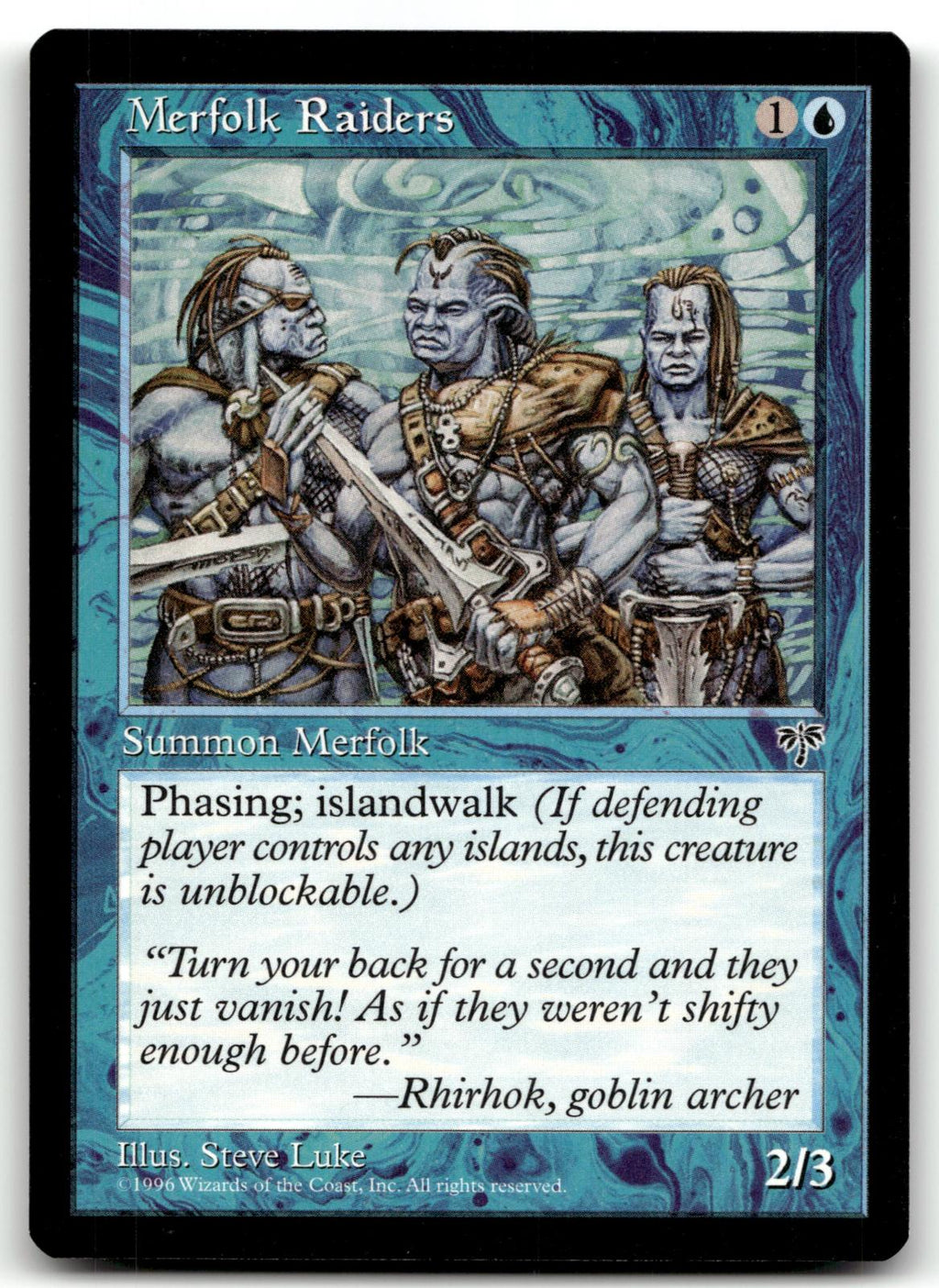 Merfolk Raiders Common Mirage Magic: The Gathering Near Mint