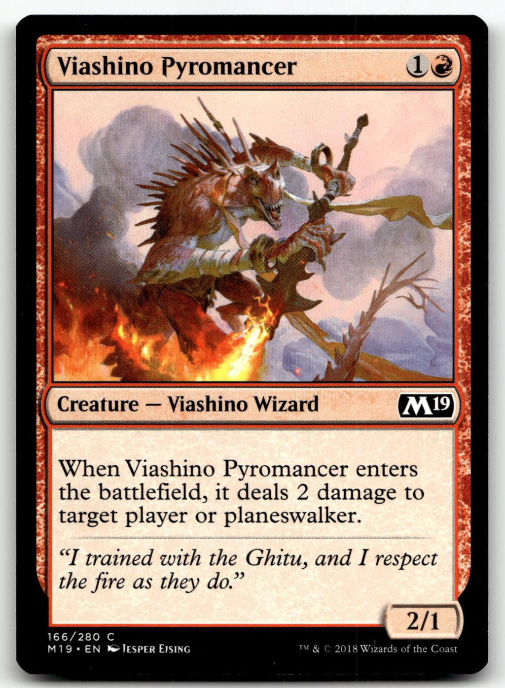 Viashino Pyromancer 166 Common Core Set 2019 Magic: The Gathering Near Mint