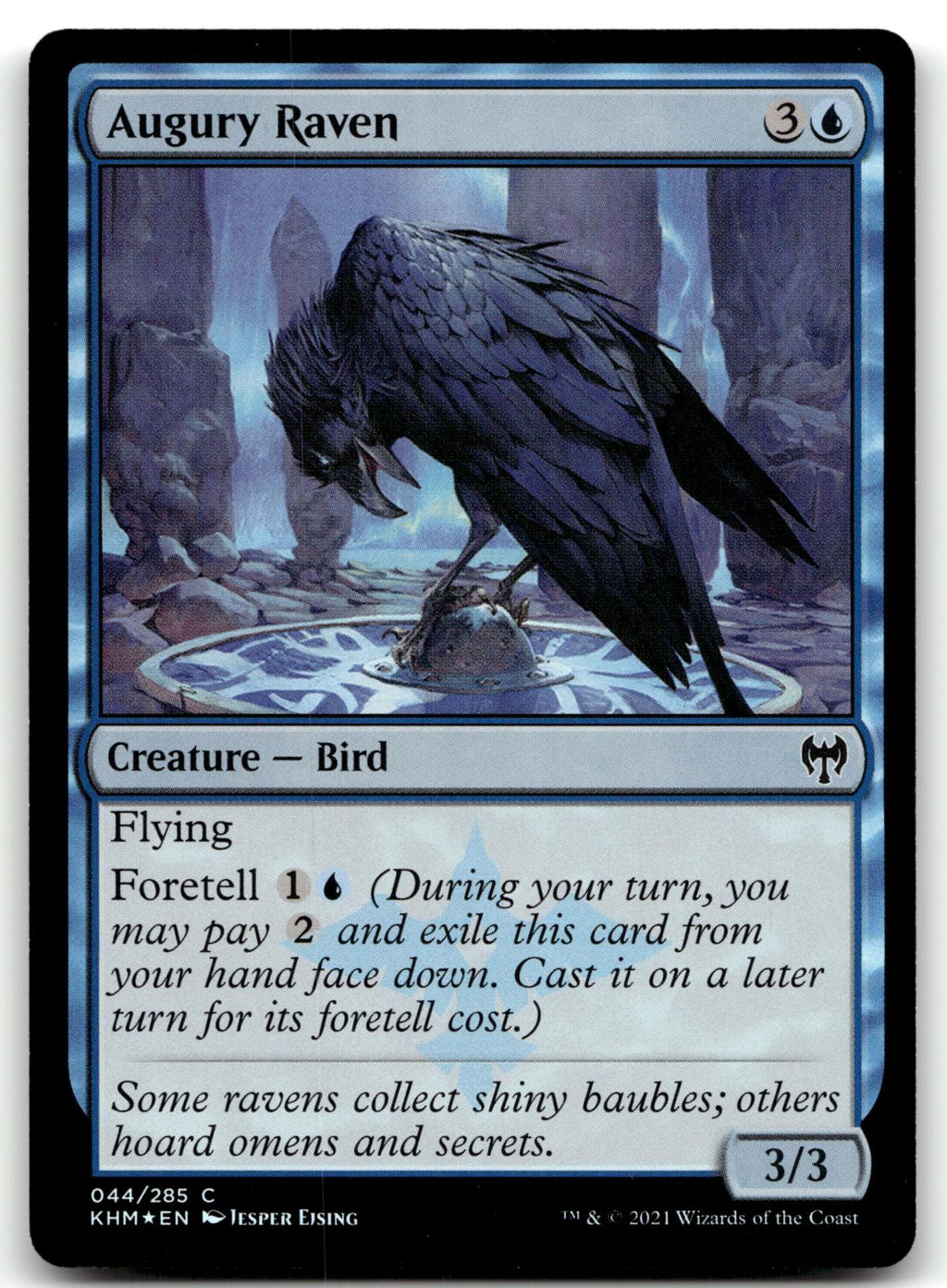 Augury Raven 44 Common Kaldheim Magic: The Gathering Foil Near Mint