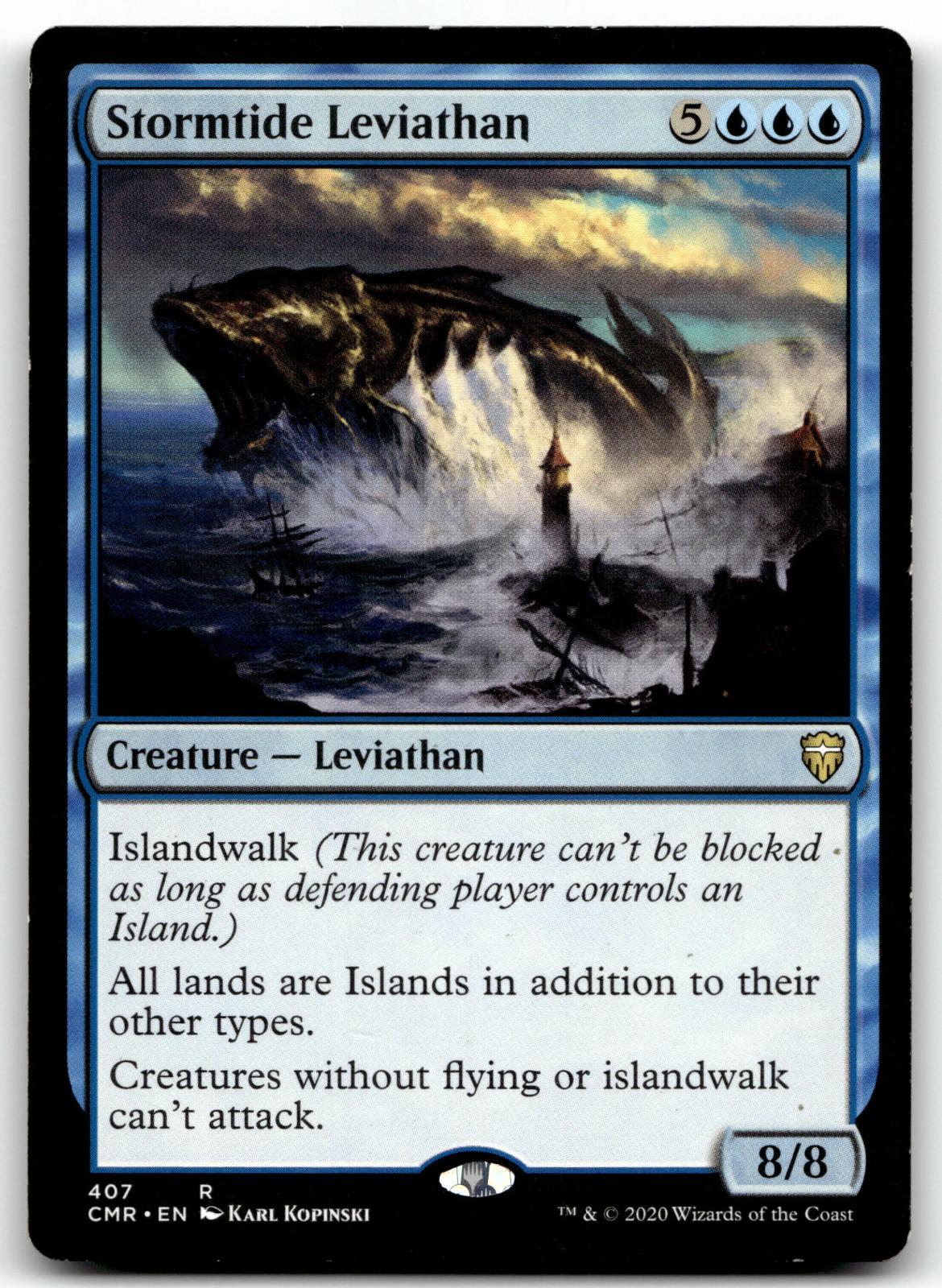 Stormtide Leviathan 407 Rare Commander Legends Magic: The Gathering Near Mint