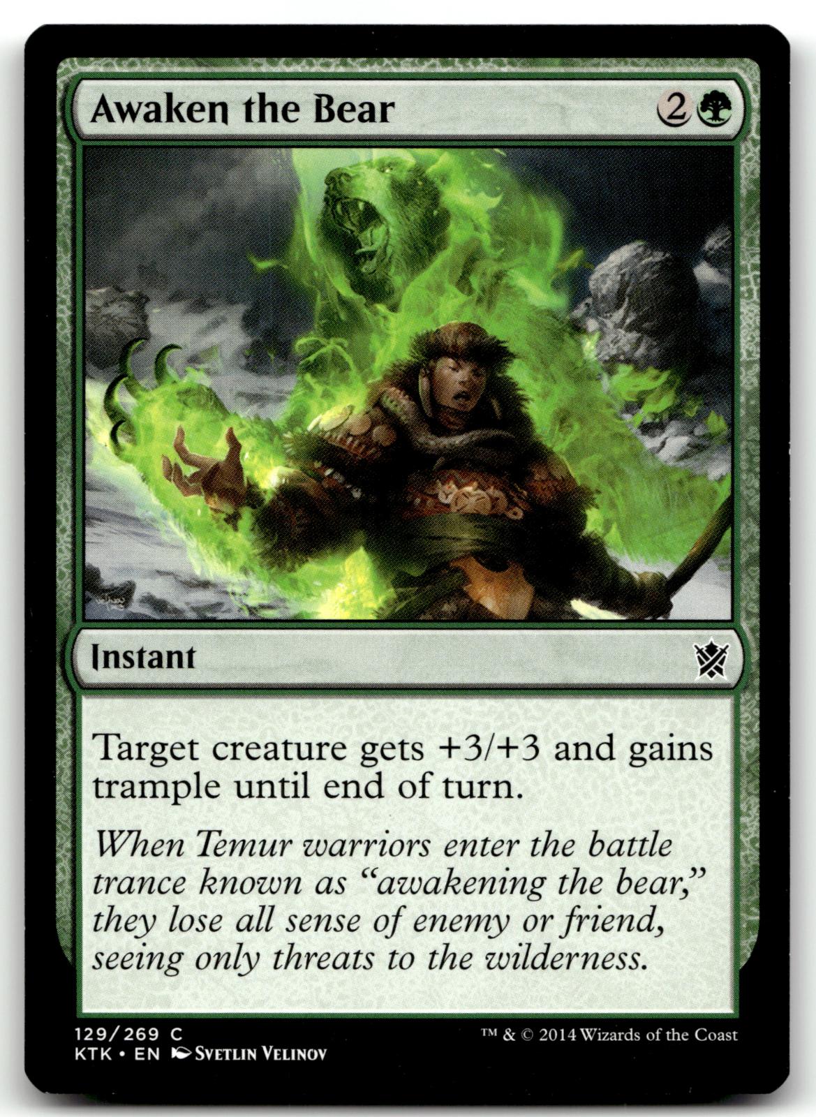 Awaken the Bear 129 Common Khans of Tarkir Magic: The Gathering Near Mint