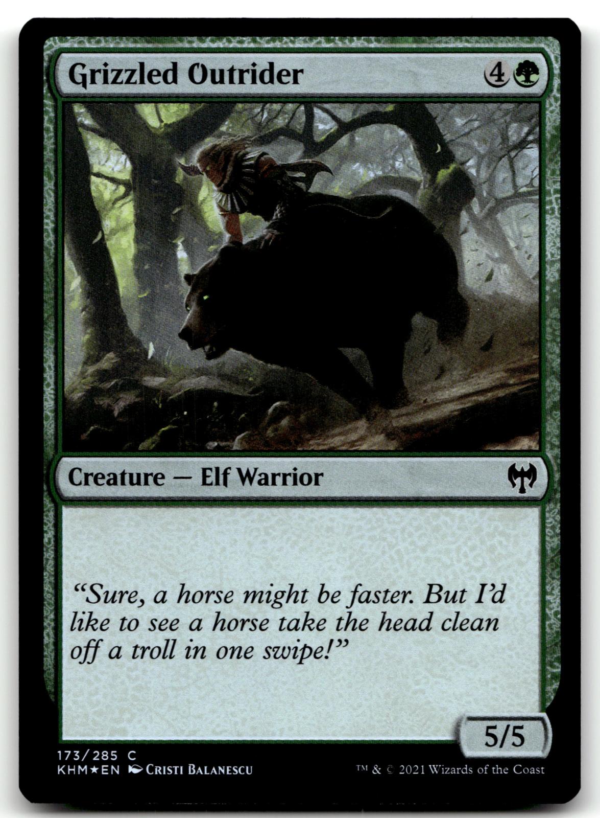 Grizzled Outrider 173 Common Kaldheim Magic: The Gathering Foil Near Mint