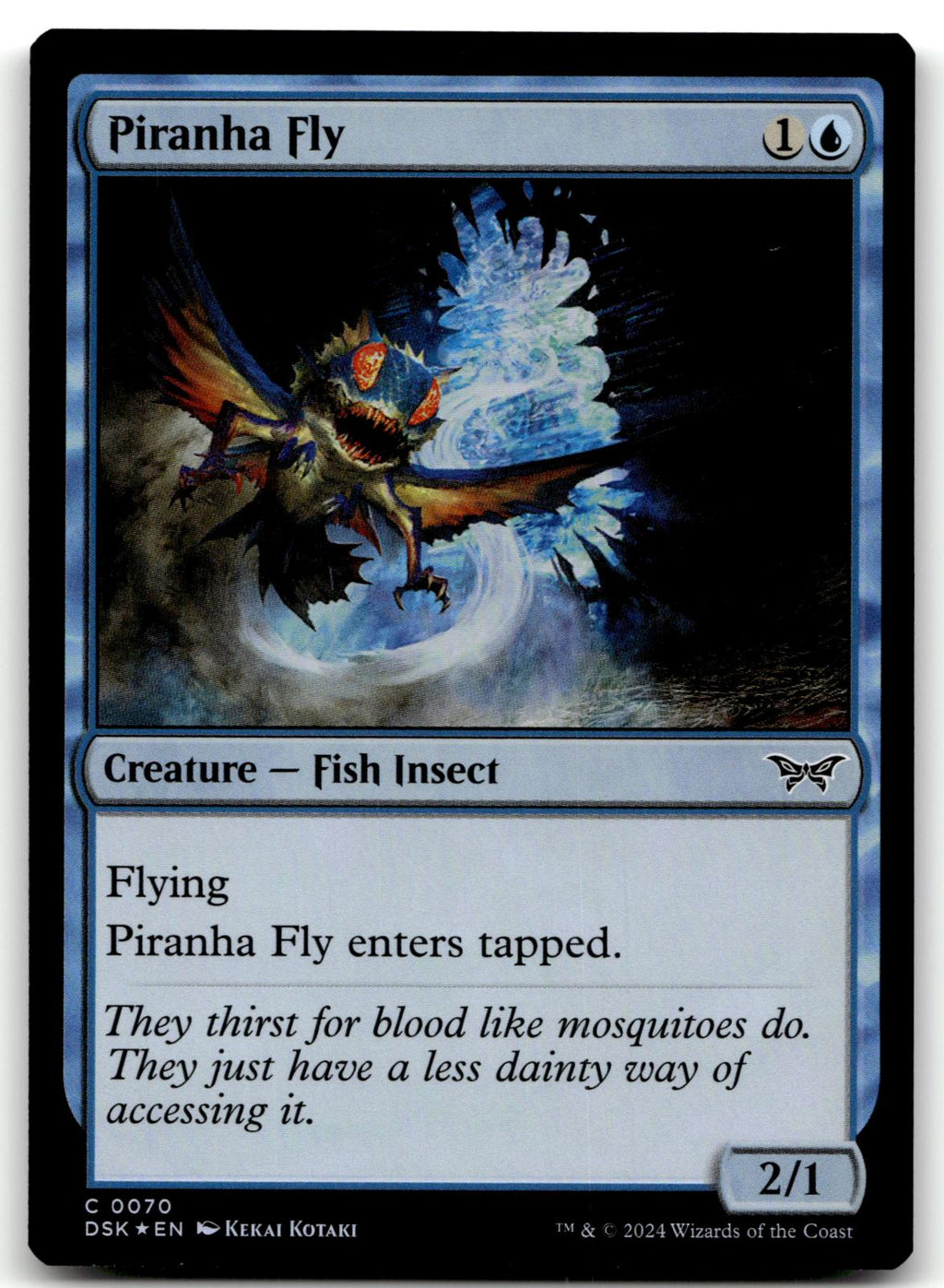 Piranha Fly 70 Common Duskmourn: House of Horror Magic: The Gathering Foil NM
