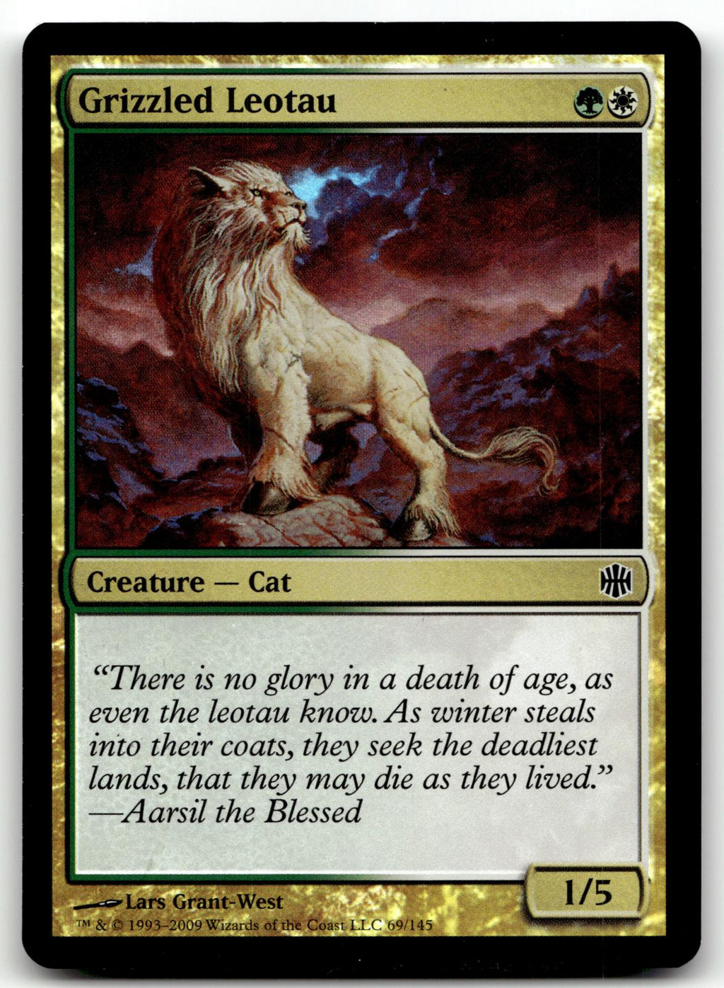 Grizzled Leotau 69 Common Alara Reborn Magic: The Gathering Foil Near Mint