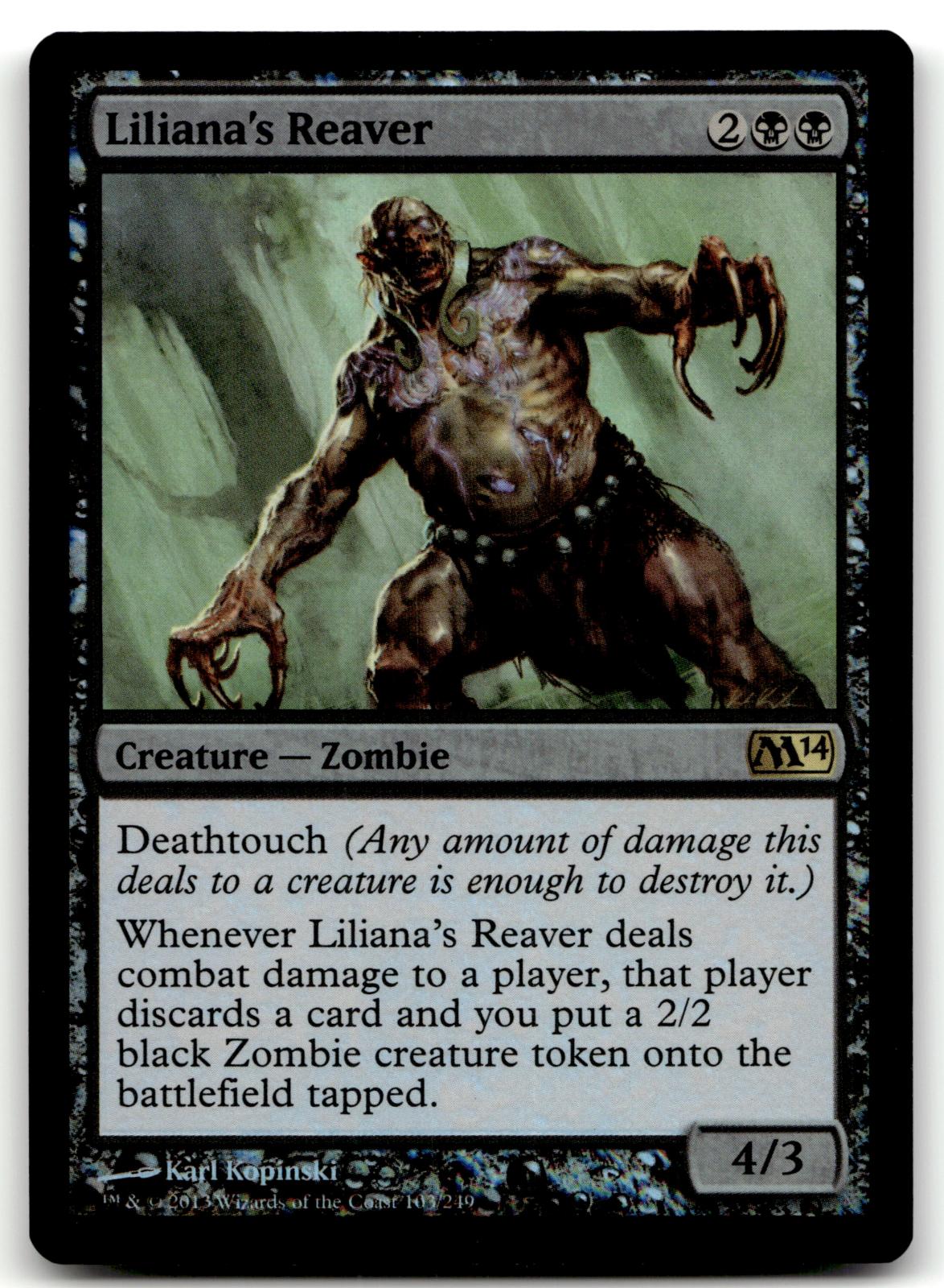 Liliana's Reaver 103 Rare Magic 2014 (M14) Magic: The Gathering Foil Near Mint