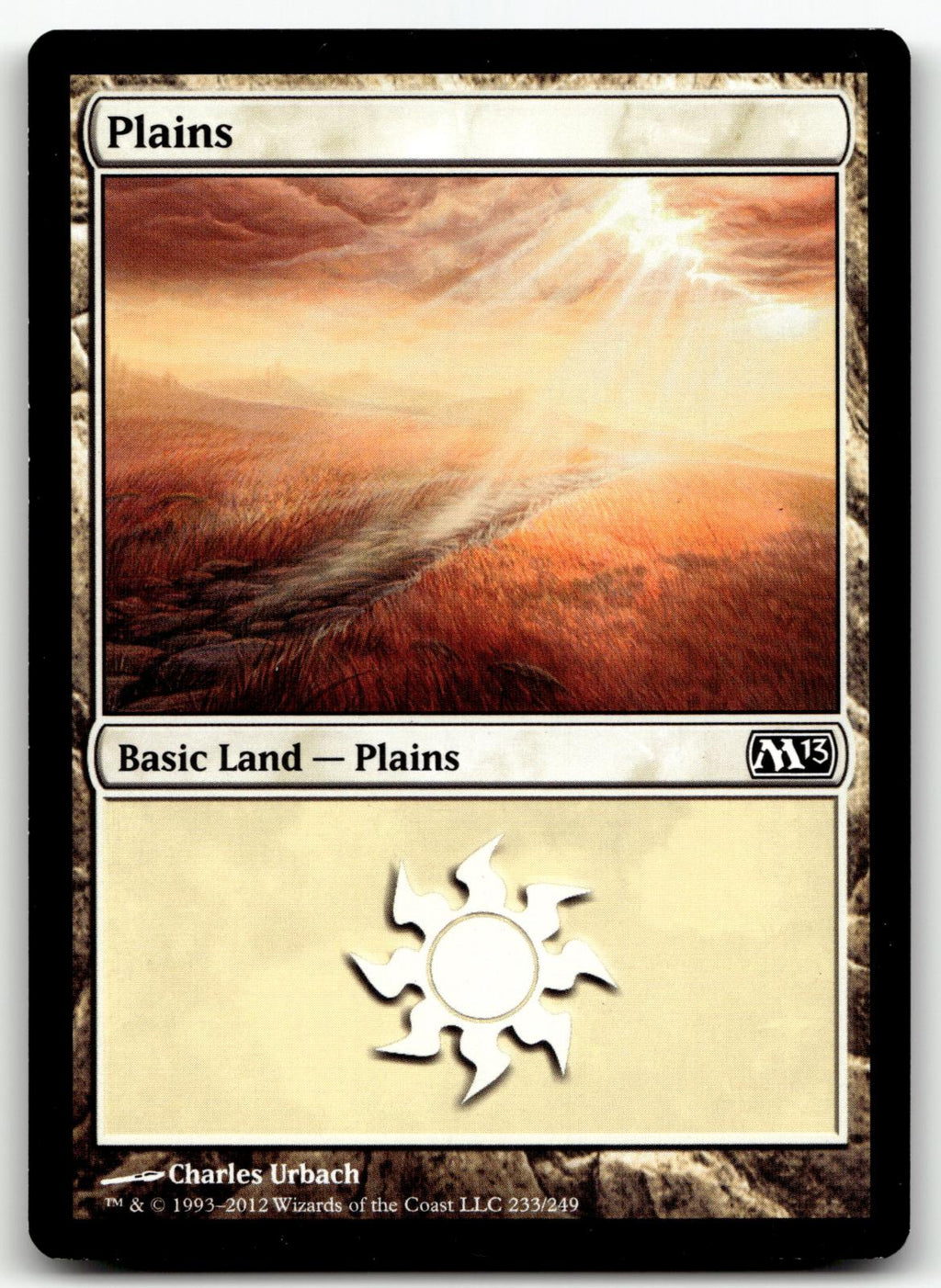 Plains (233) 233 Land Magic 2013 (M13) Magic: The Gathering Near Mint