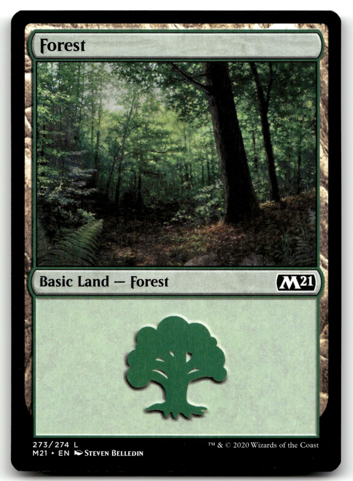 Forest (273) 273 Land Core Set 2021 Magic: The Gathering Near Mint