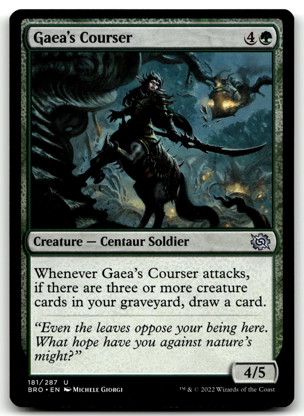Gaea's Courser 181 Uncommon The Brothers' War Magic: The Gathering Near Mint