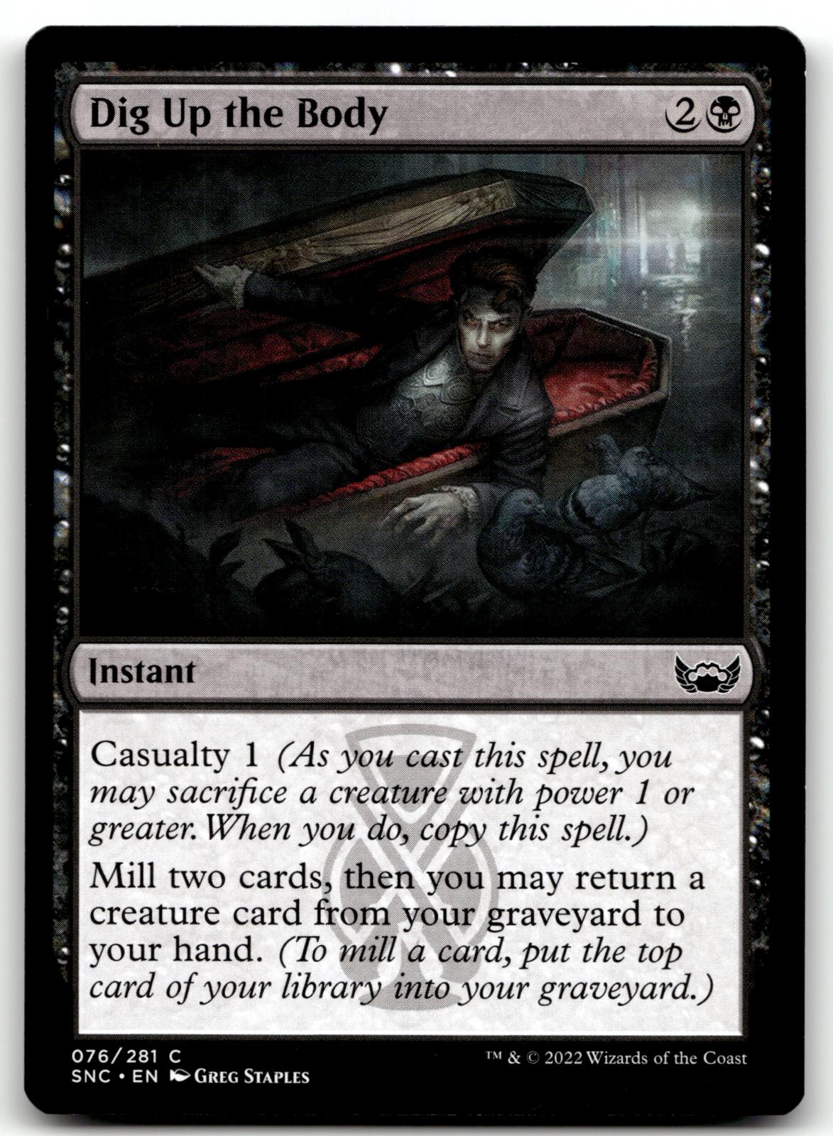 Dig Up the Body 76 Common Streets of New Capenna Magic: The Gathering Near Mint