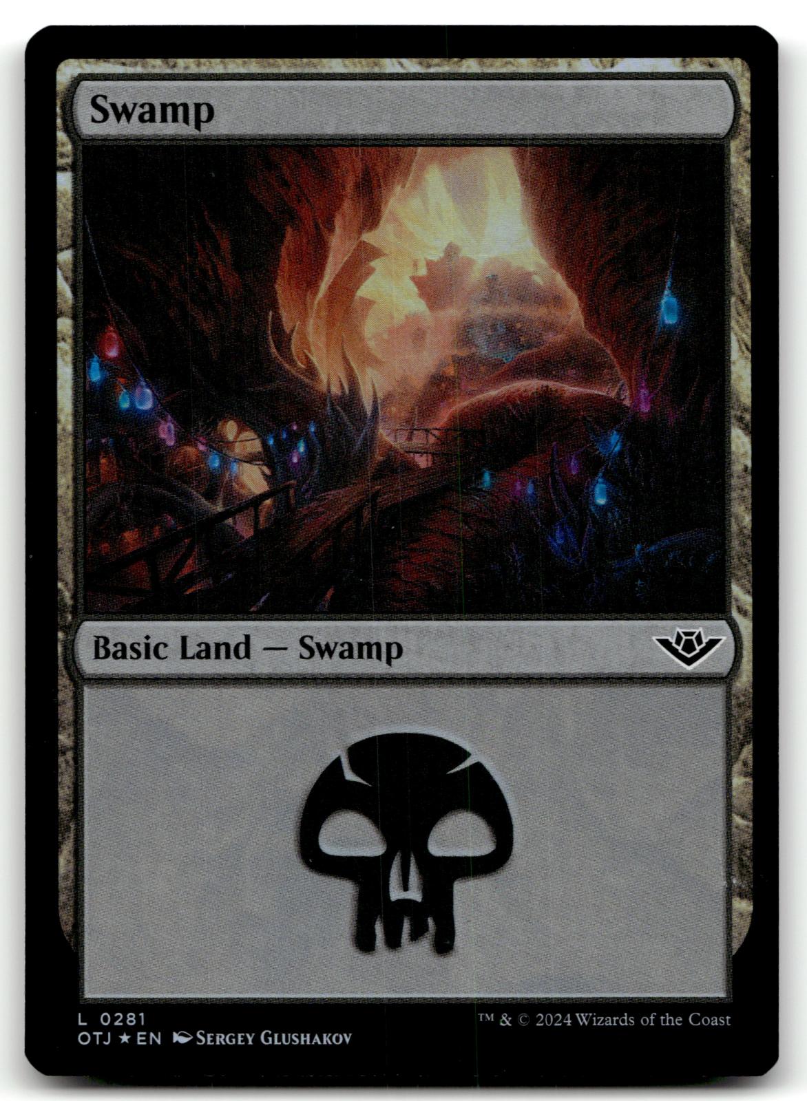 Swamp (0281) 281 Land Outlaws of Thunder Junction Magic: The Gathering Foil NM