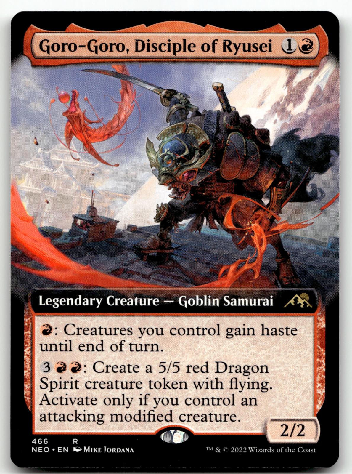 Goro-Goro, Disciple of Ryusei (Extended Art) 466 Kamigawa: Neon Dynasty Magic: The Gathering NM