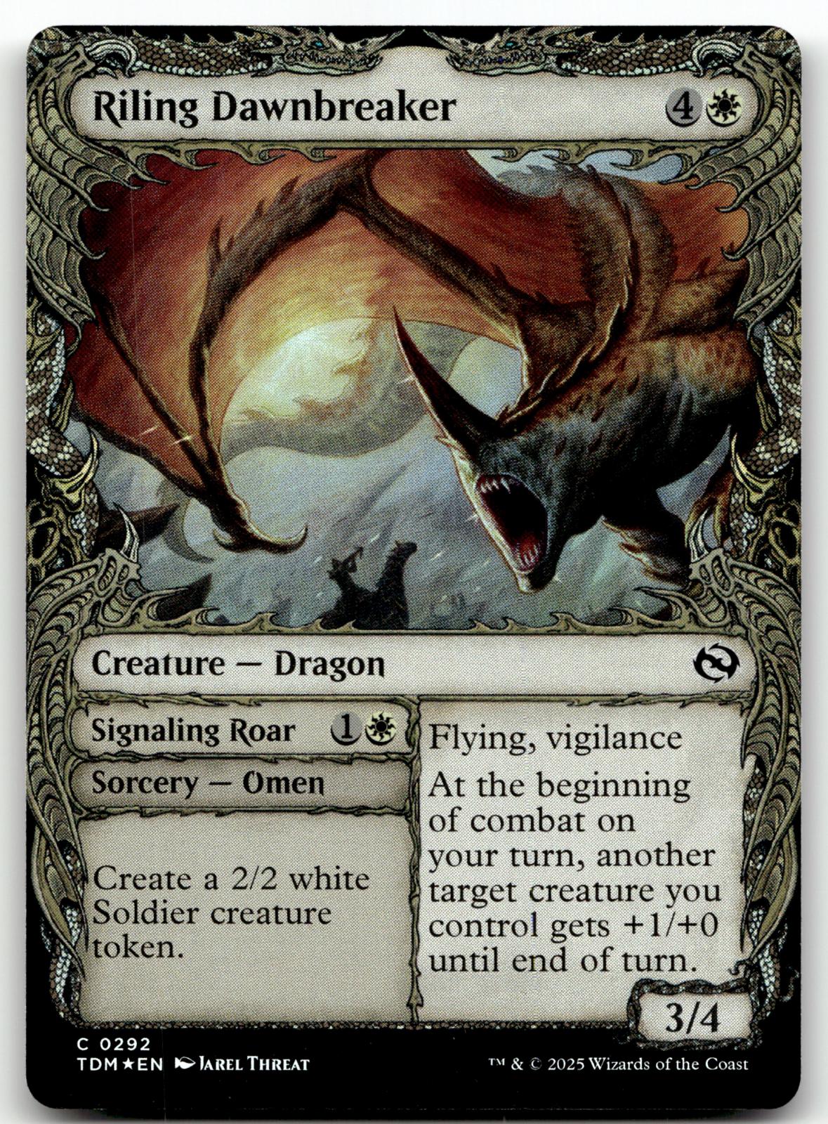 Riling Dawnbreaker (Showcase) 292 Tarkir: Dragonstorm Magic: The Gathering Foil NM